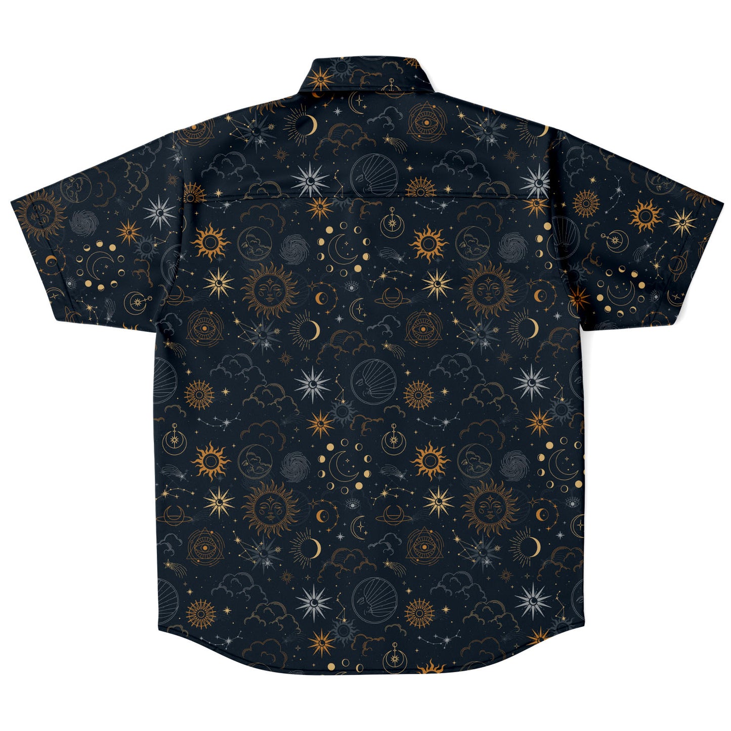 Celestial short sleeve button-up shirt