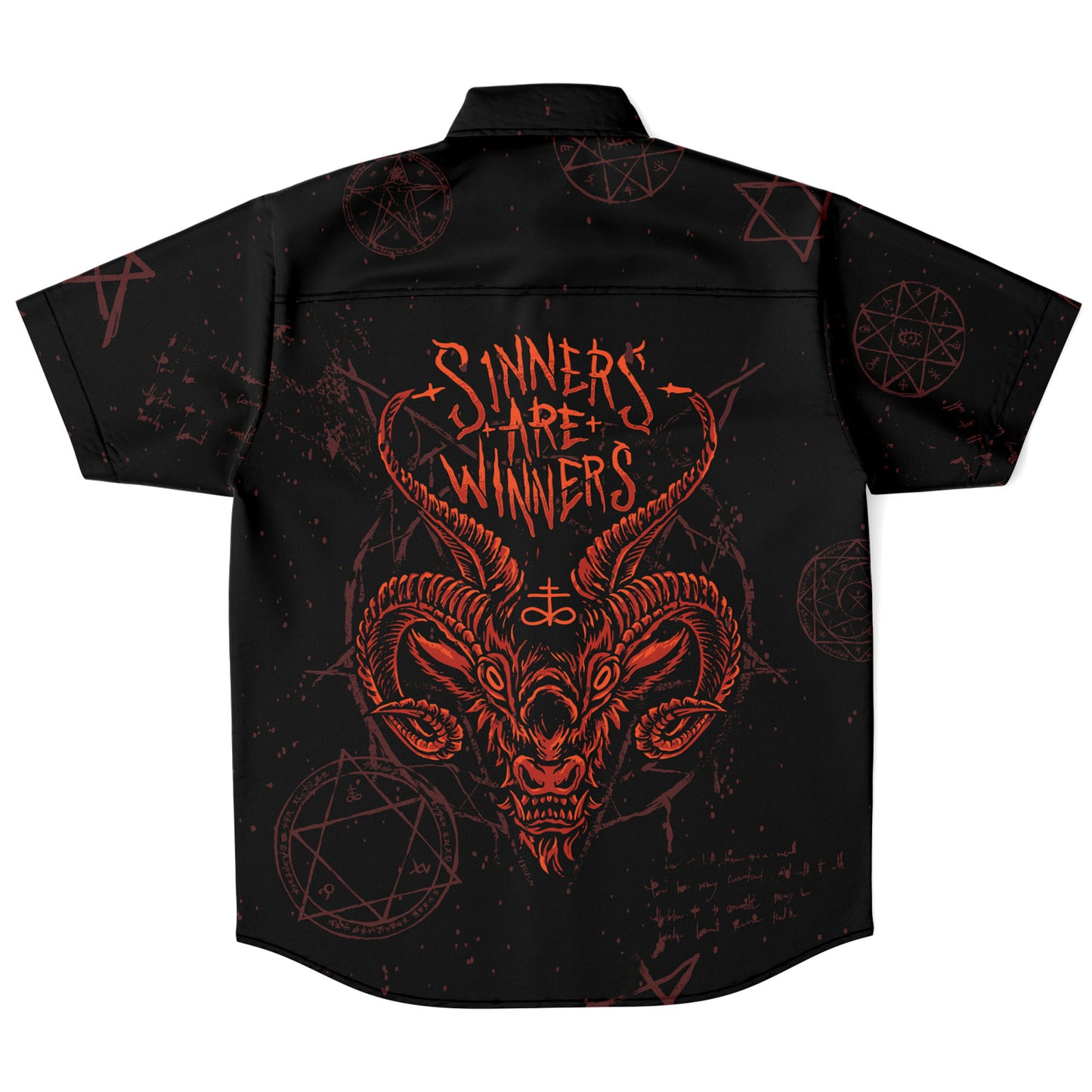 satan button down shirt