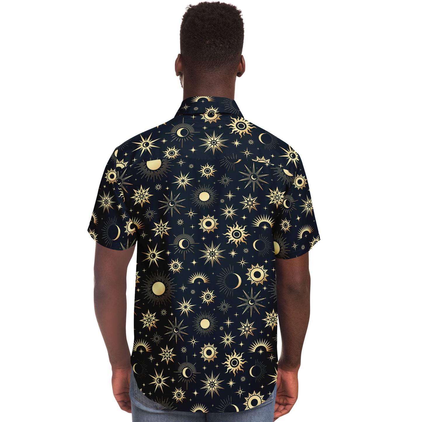 Sun And Moon short sleeve button down shirt