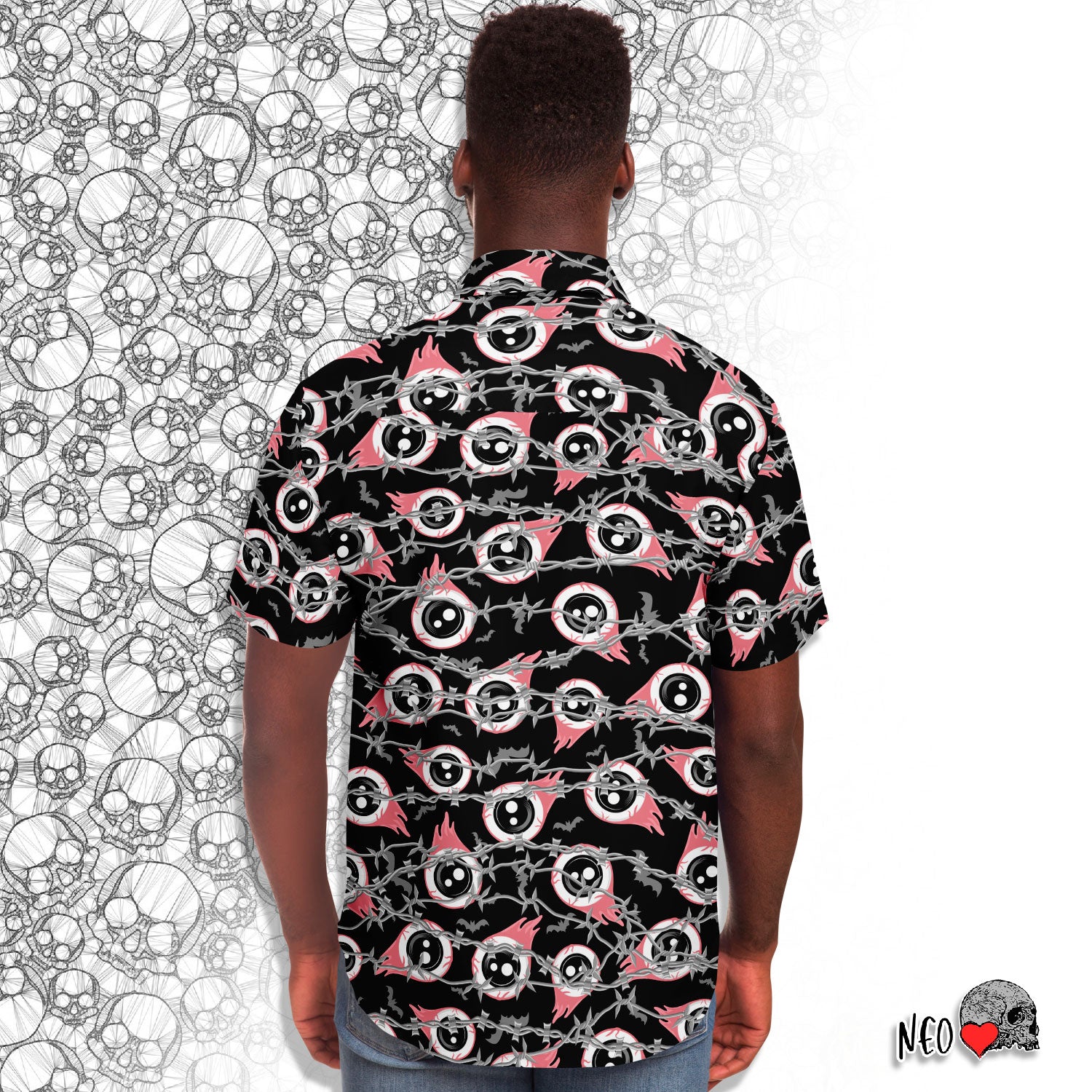 dark art button down shirt
