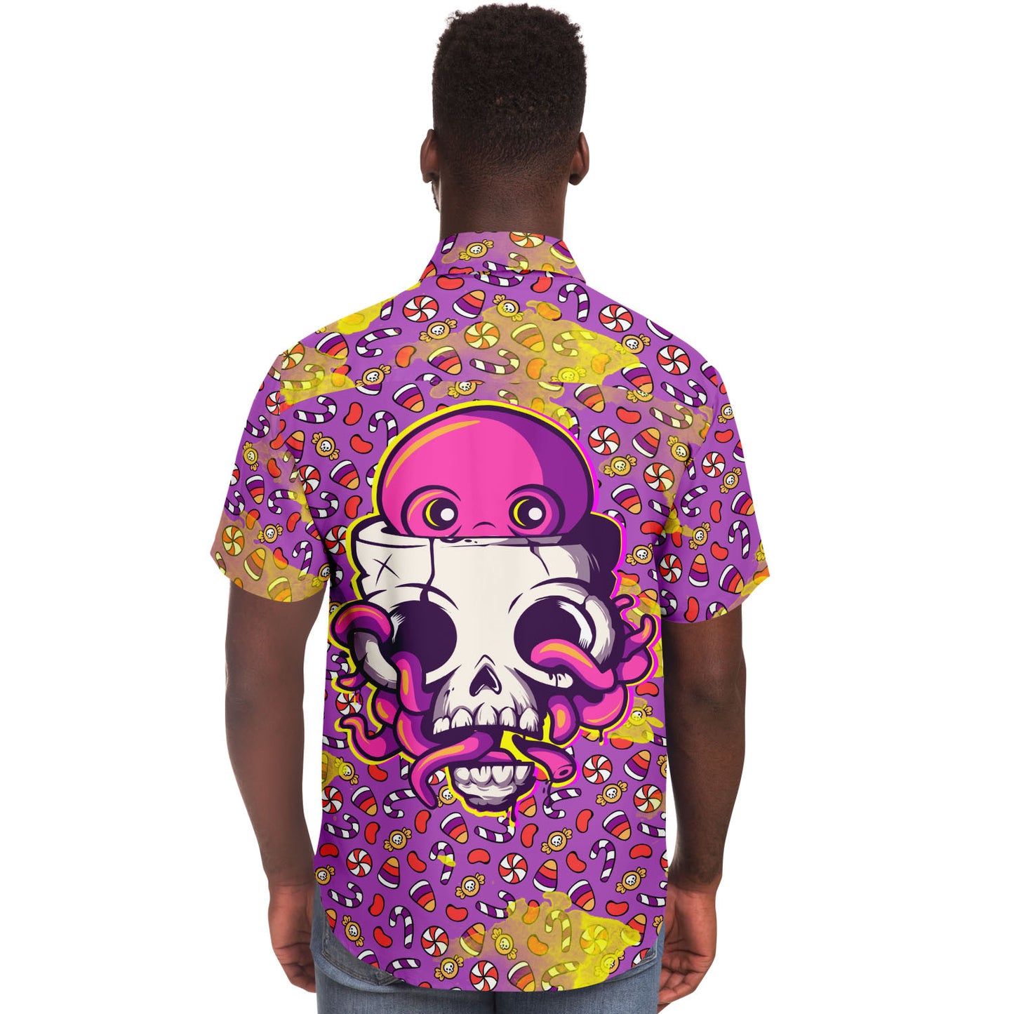 Octopus Inside short sleeve button down shirt
