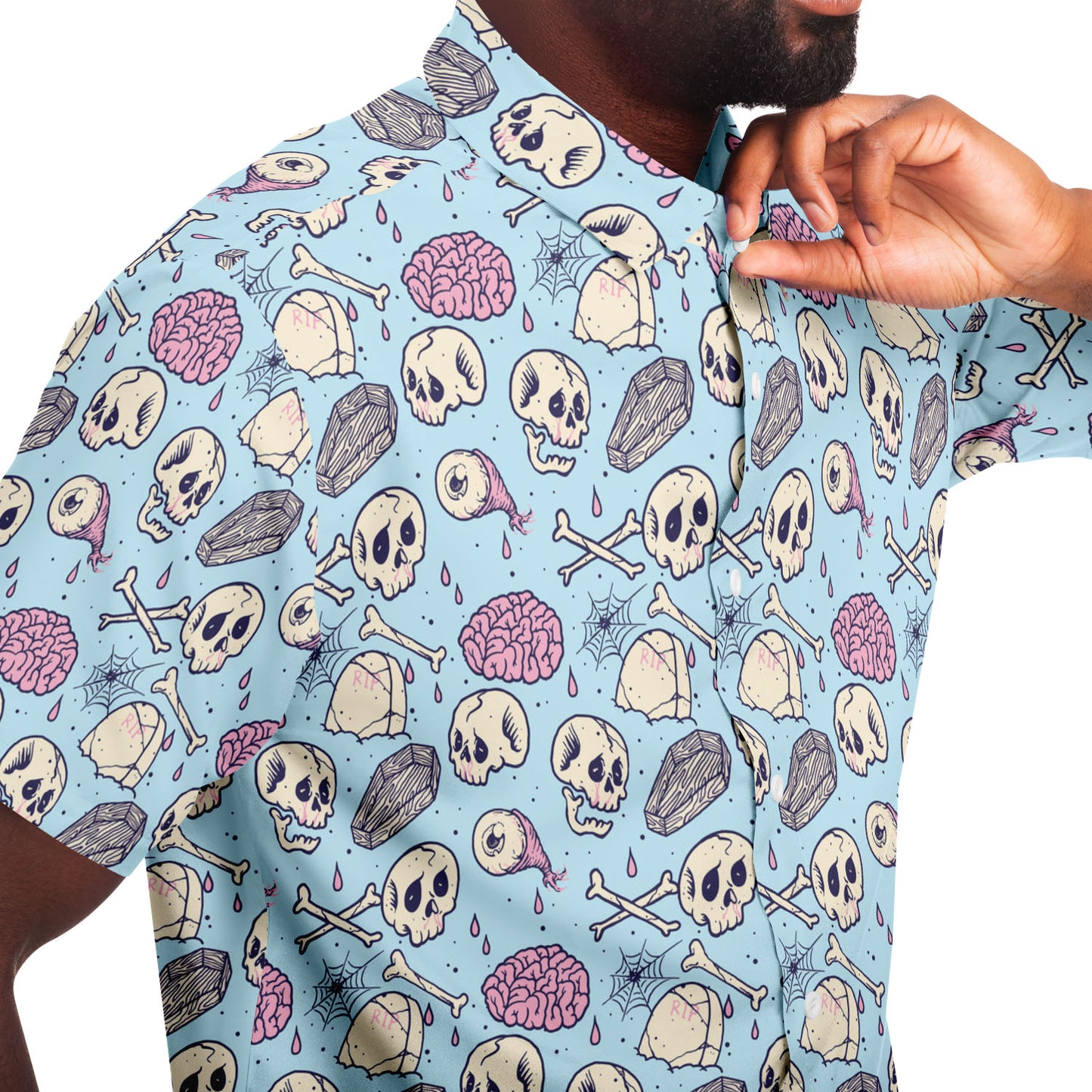 Blue Dream short sleeve button down shirt