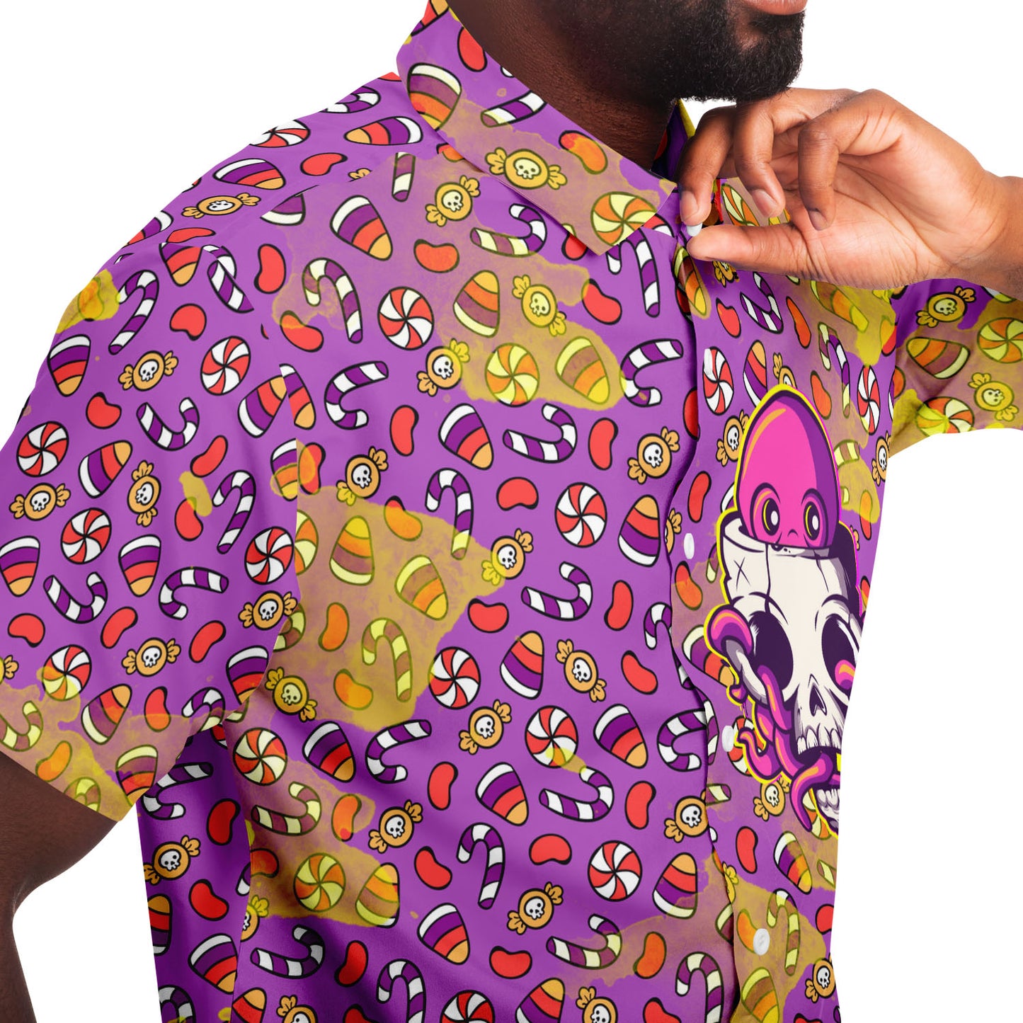 Octopus Inside short sleeve button down shirt