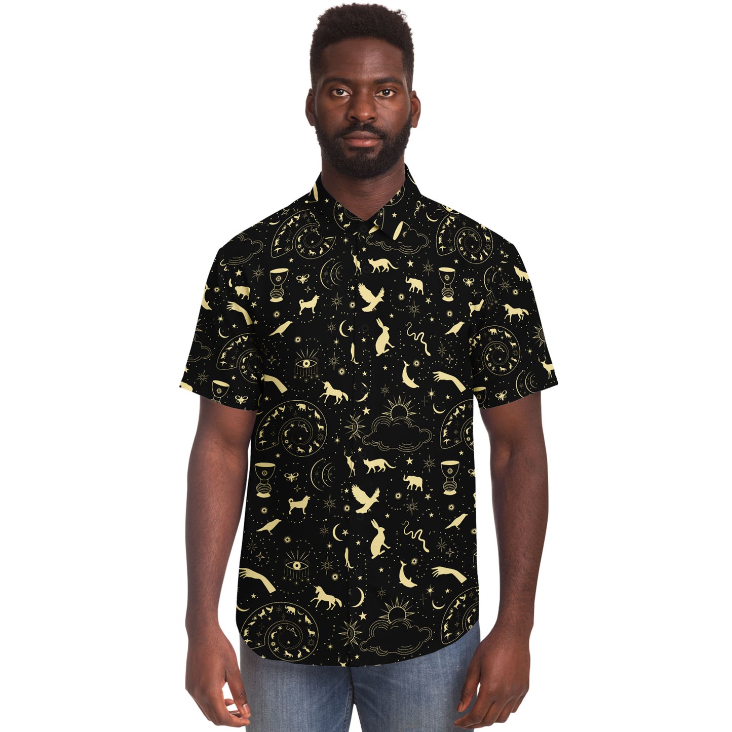 The magic is within us short sleeve button-up shirt
