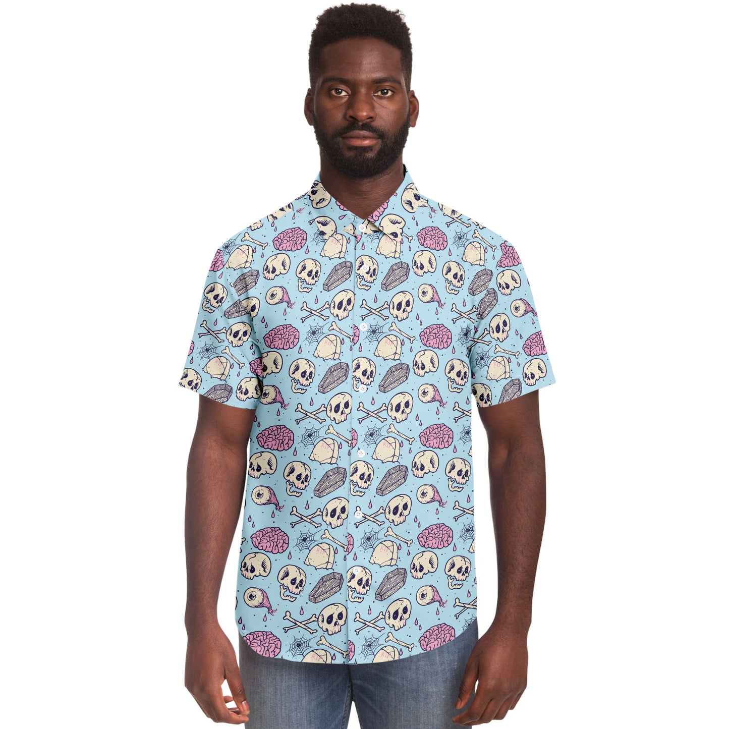 Blue Dream short sleeve button down shirt