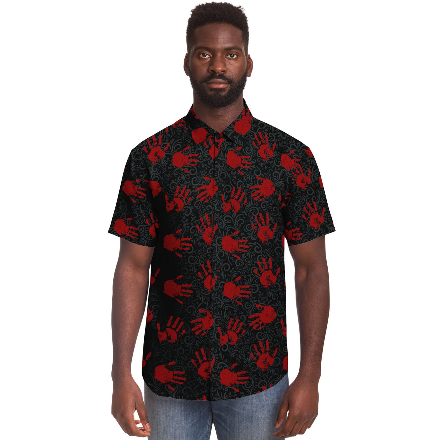 horrid short sleeve button down shirt
