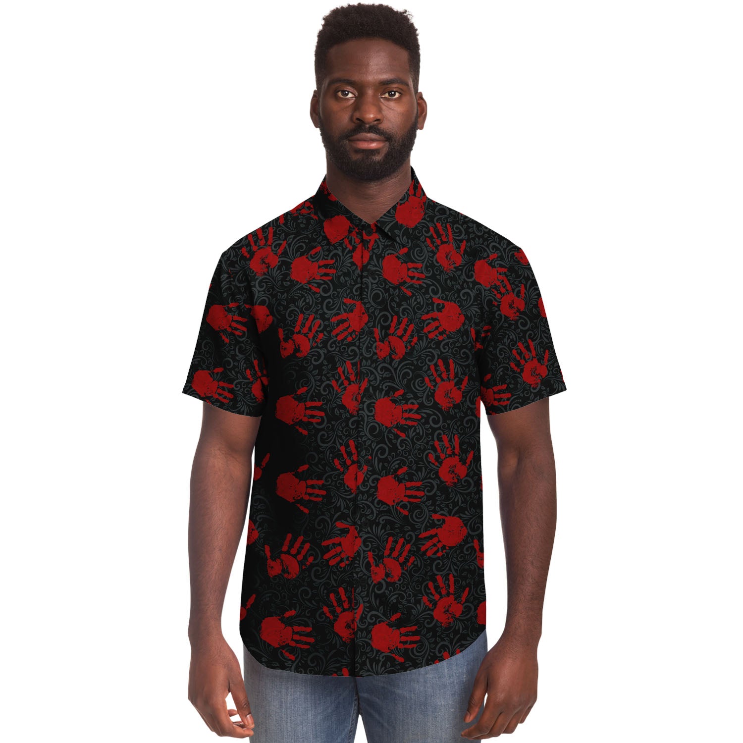 horrid short sleeve button down shirt