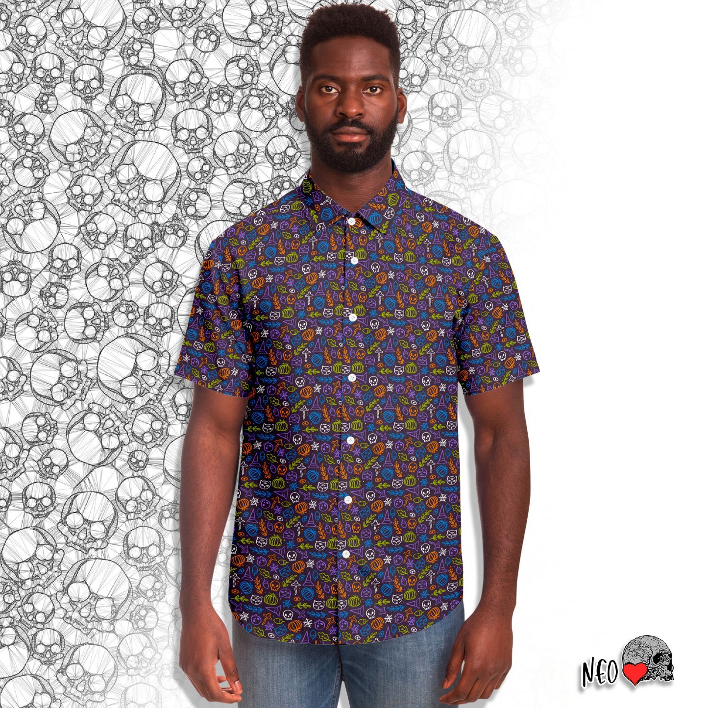 The crazed short sleeve button down shirt