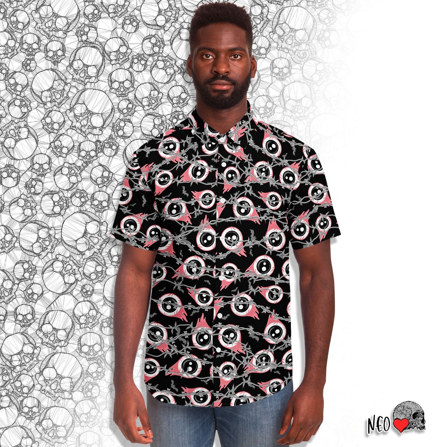 scary button down shirt