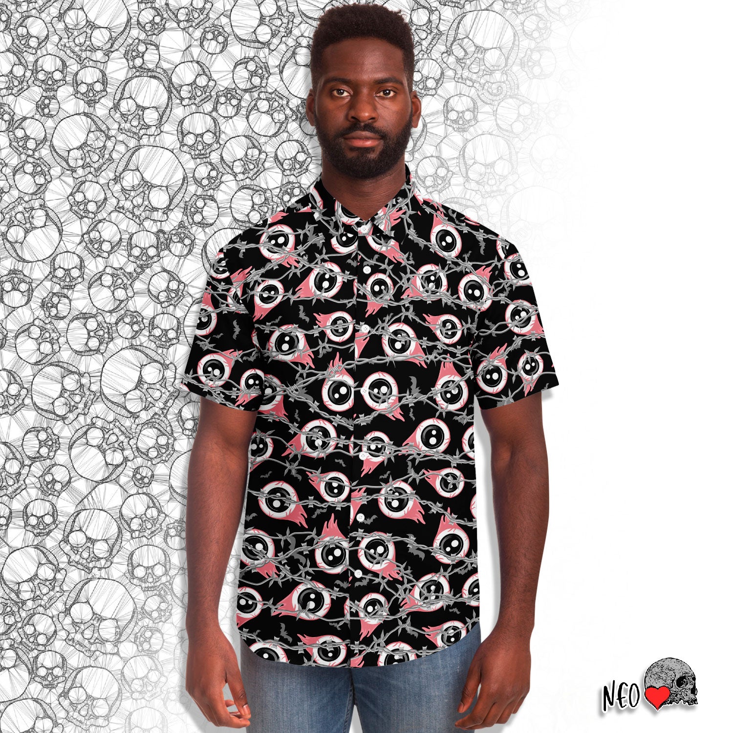 scary button down shirt