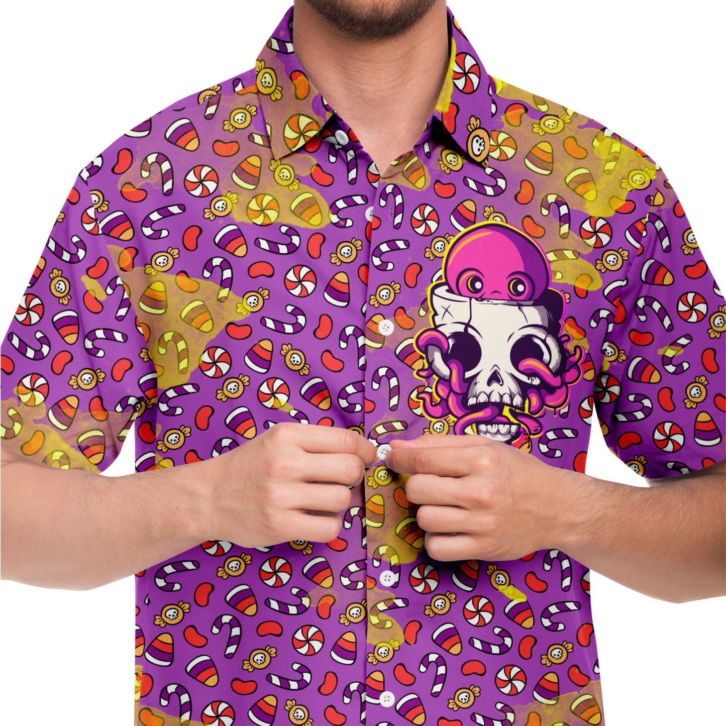 Octopus Inside short sleeve button down shirt