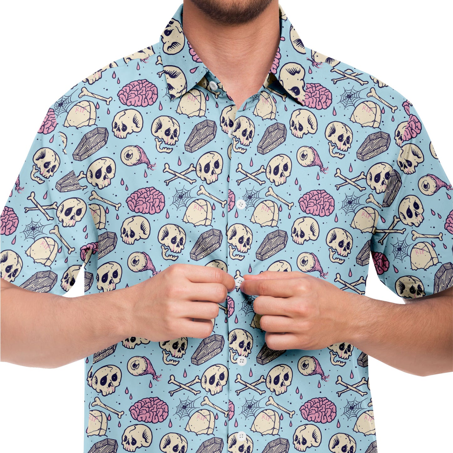 Blue Dream short sleeve button down shirt