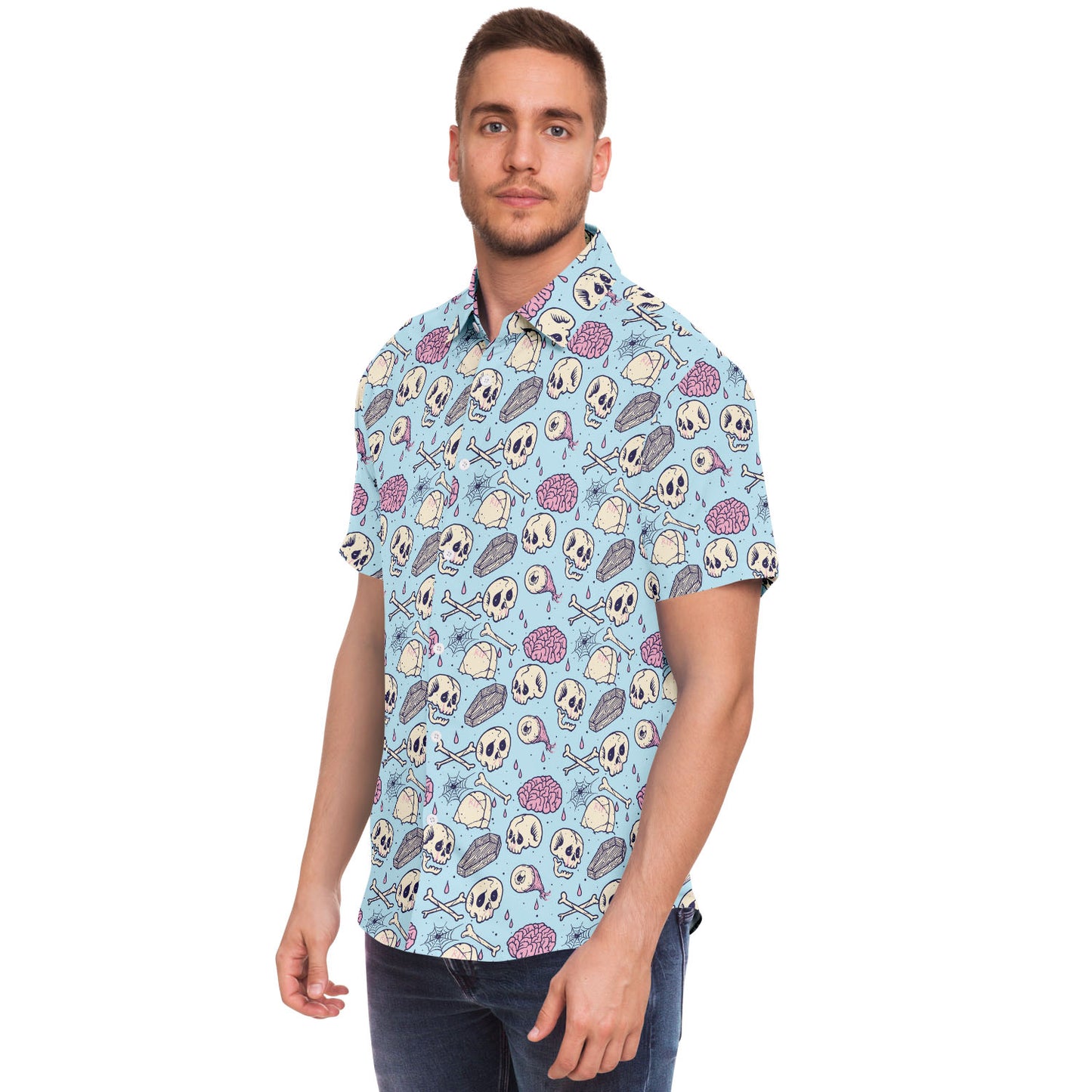 Blue Dream short sleeve button down shirt