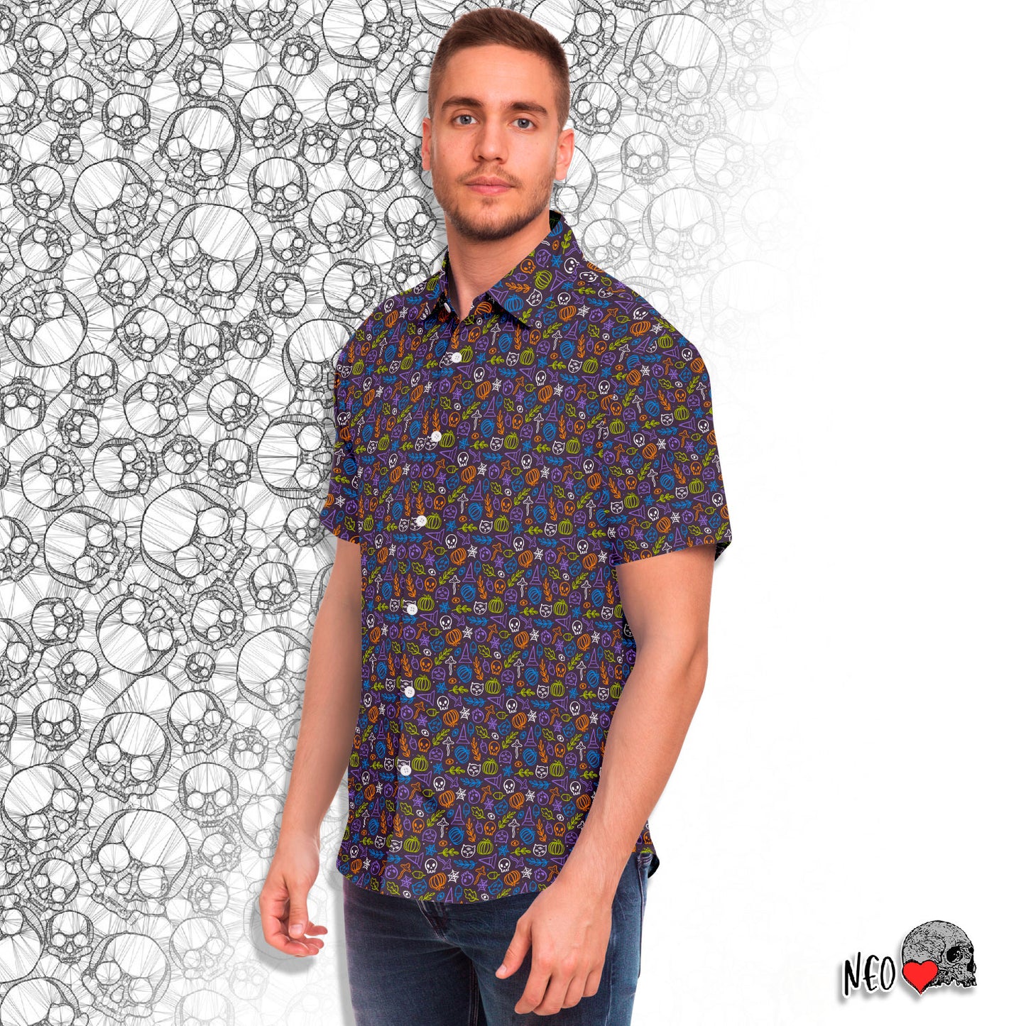 The crazed short sleeve button down shirt