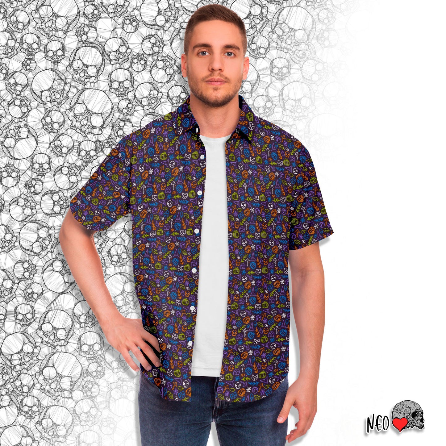 The crazed short sleeve button down shirt
