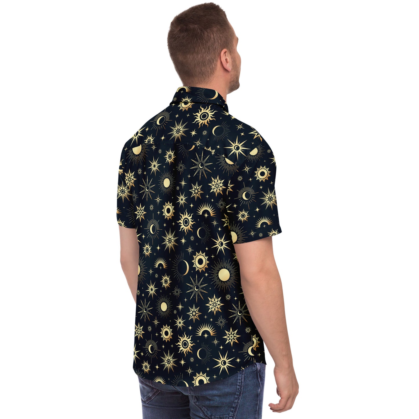 Sun And Moon short sleeve button down shirt