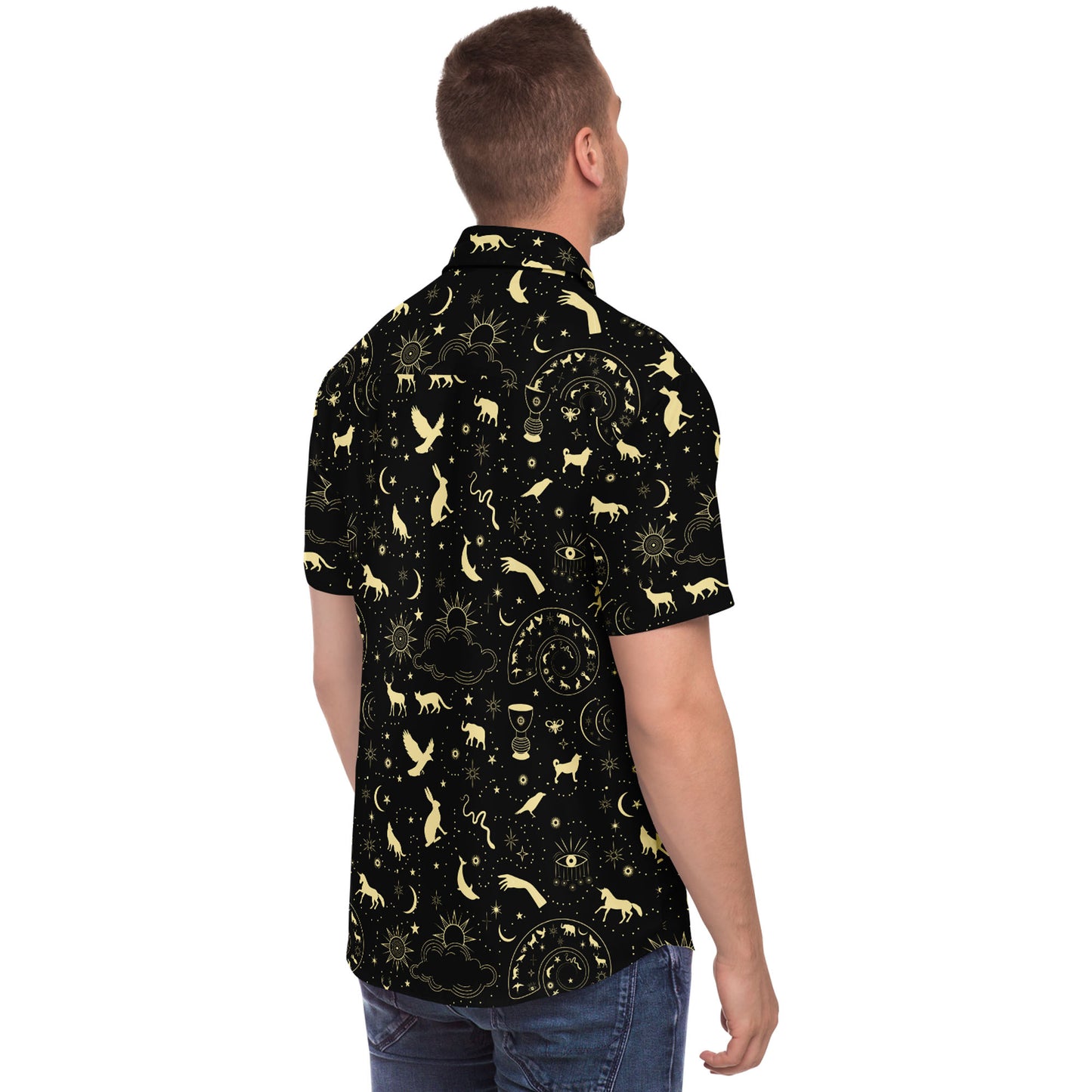 The magic is within us short sleeve button-up shirt