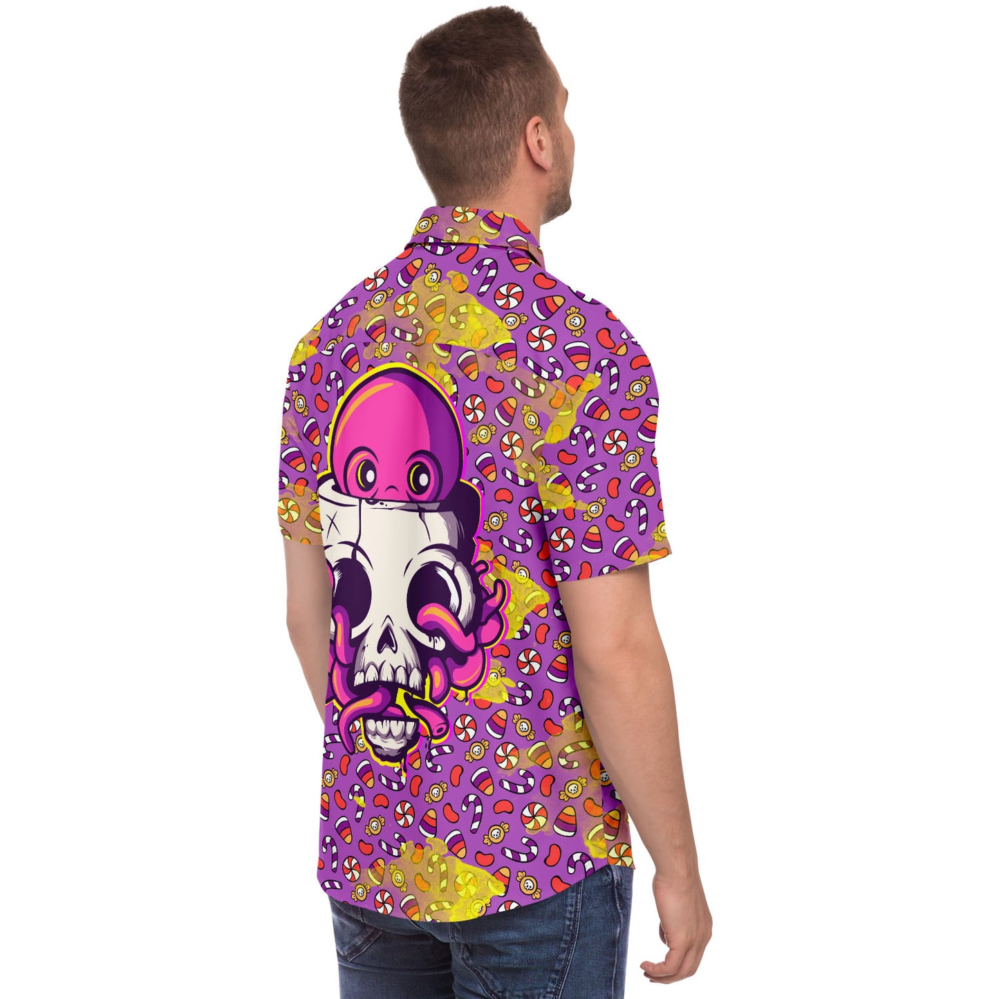 Octopus Inside short sleeve button down shirt