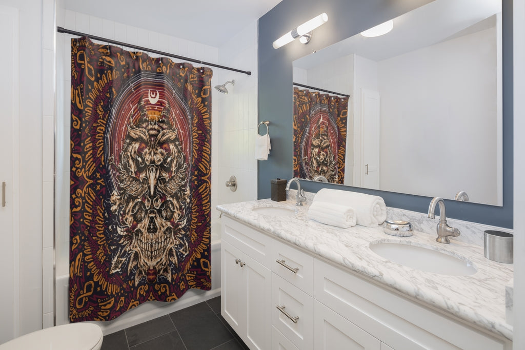 Vintage Owl Skull Shower Curtains