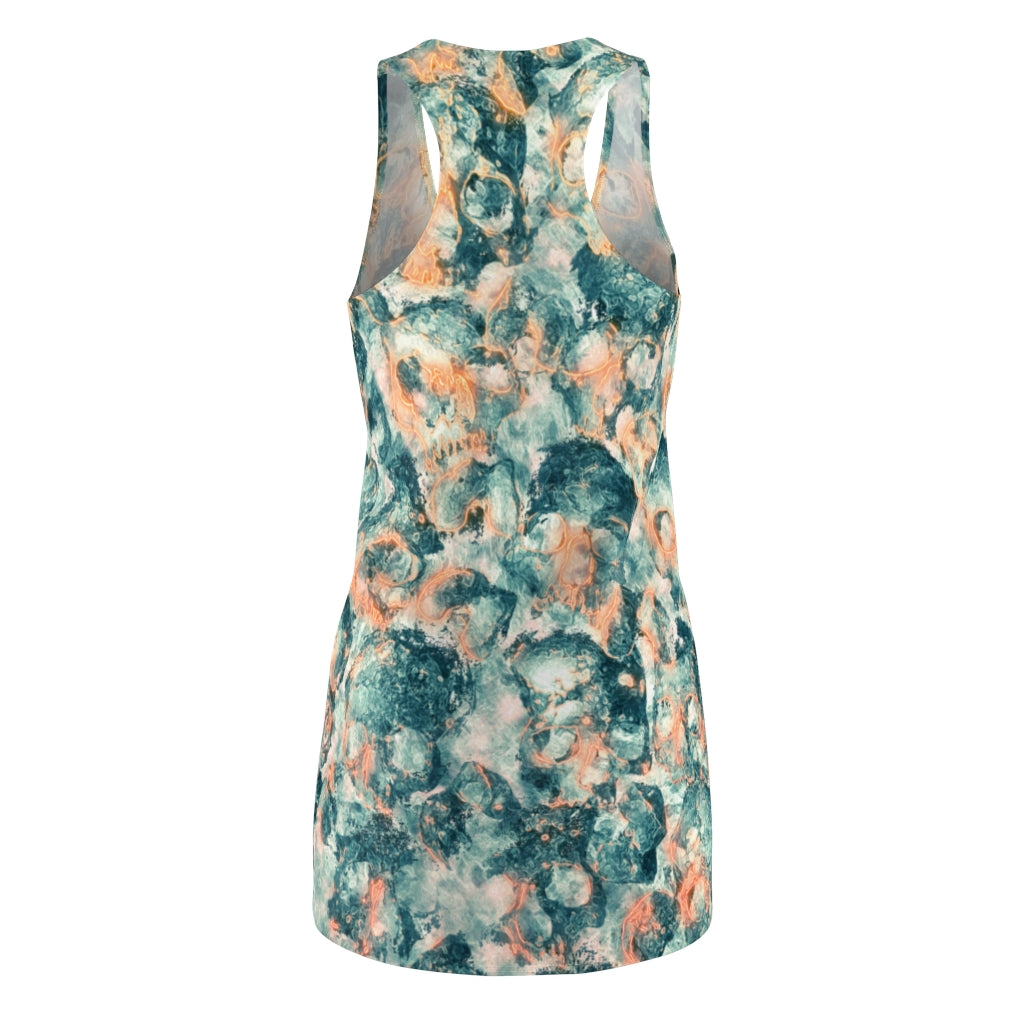 Marble Skull Dream Cut & Sew Racerback Dress - NeoSkull