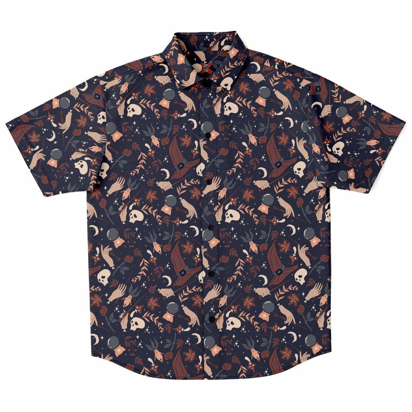 Brown Magic short sleeve button-up shirt