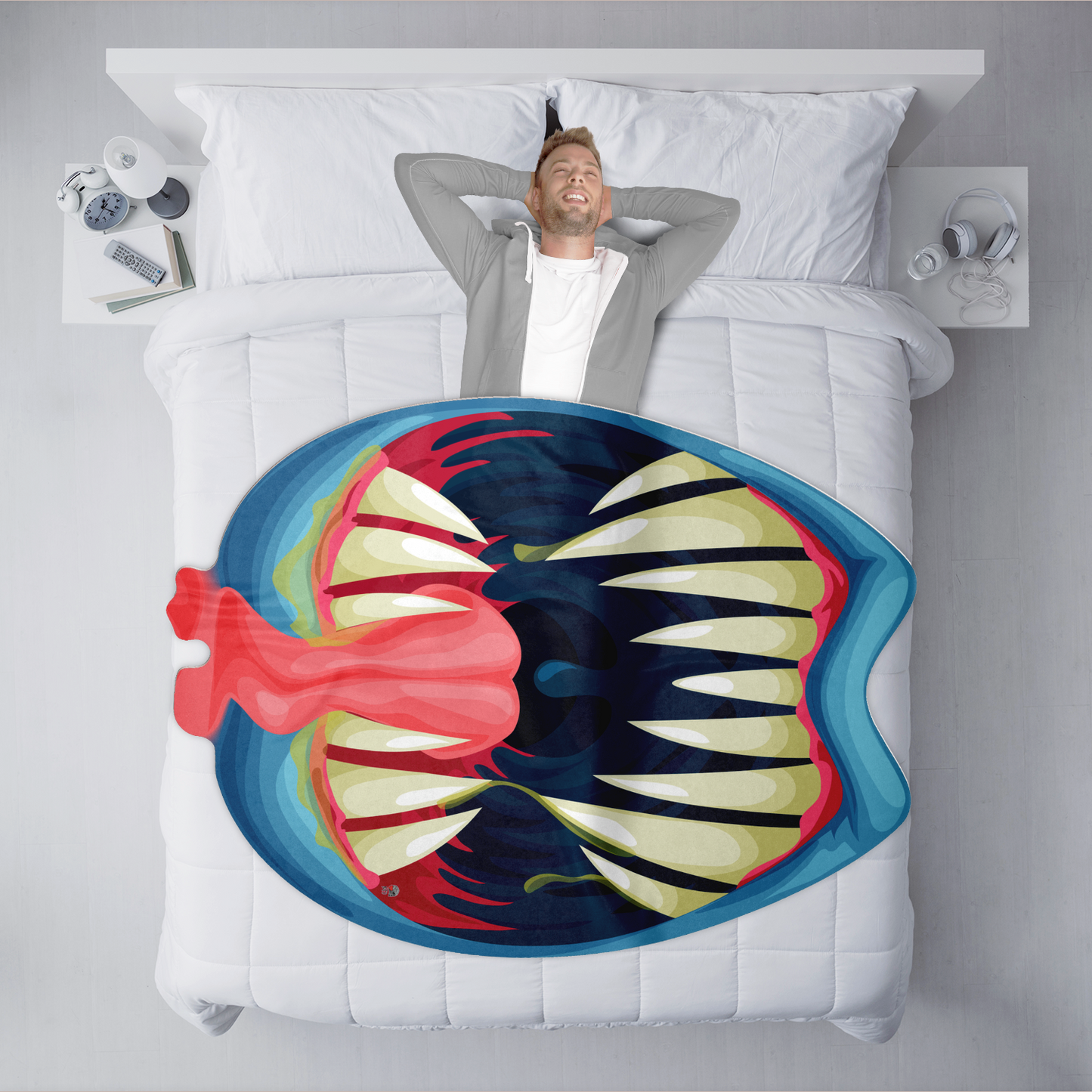 Monster Mouth shaped blanket