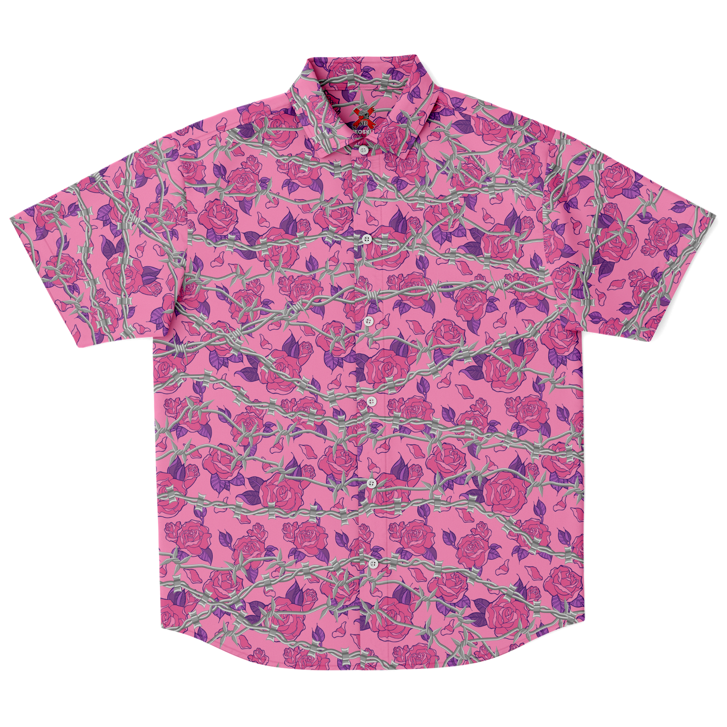 forbidden tenderness short sleeve button down shirt
