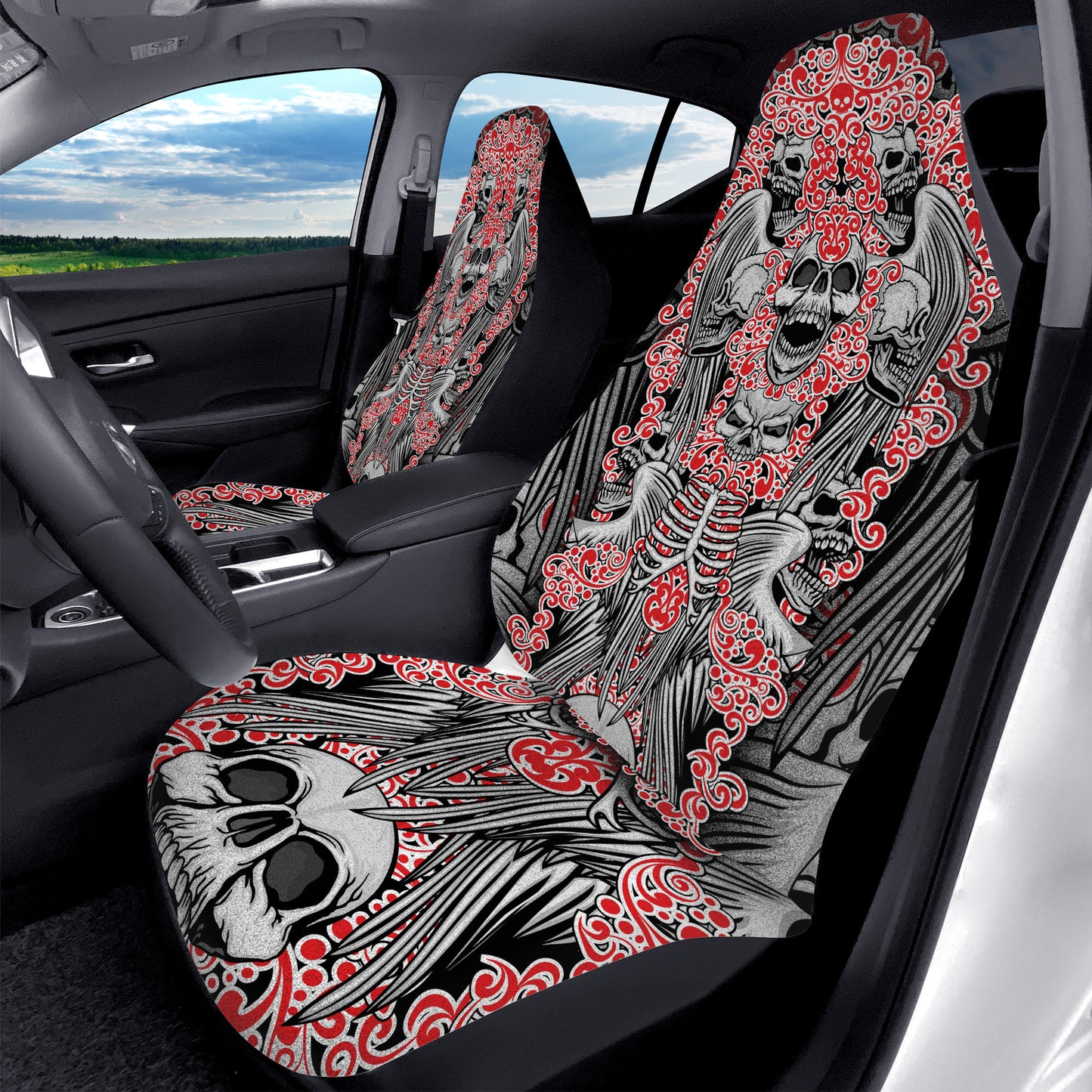 Vintage Skull Car Seat Covers - NeoSkull
