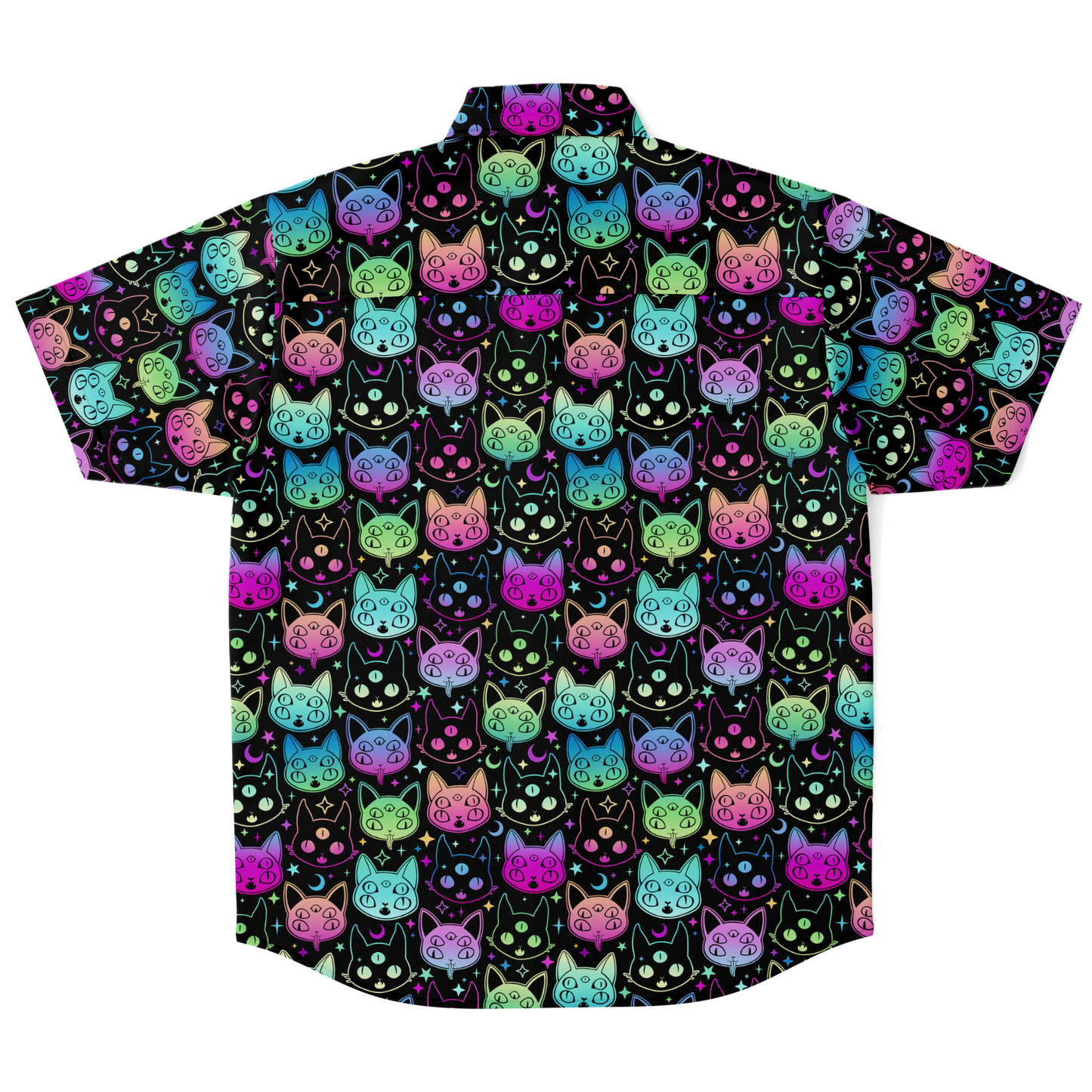 Funky Cats short sleeve button Up shirt