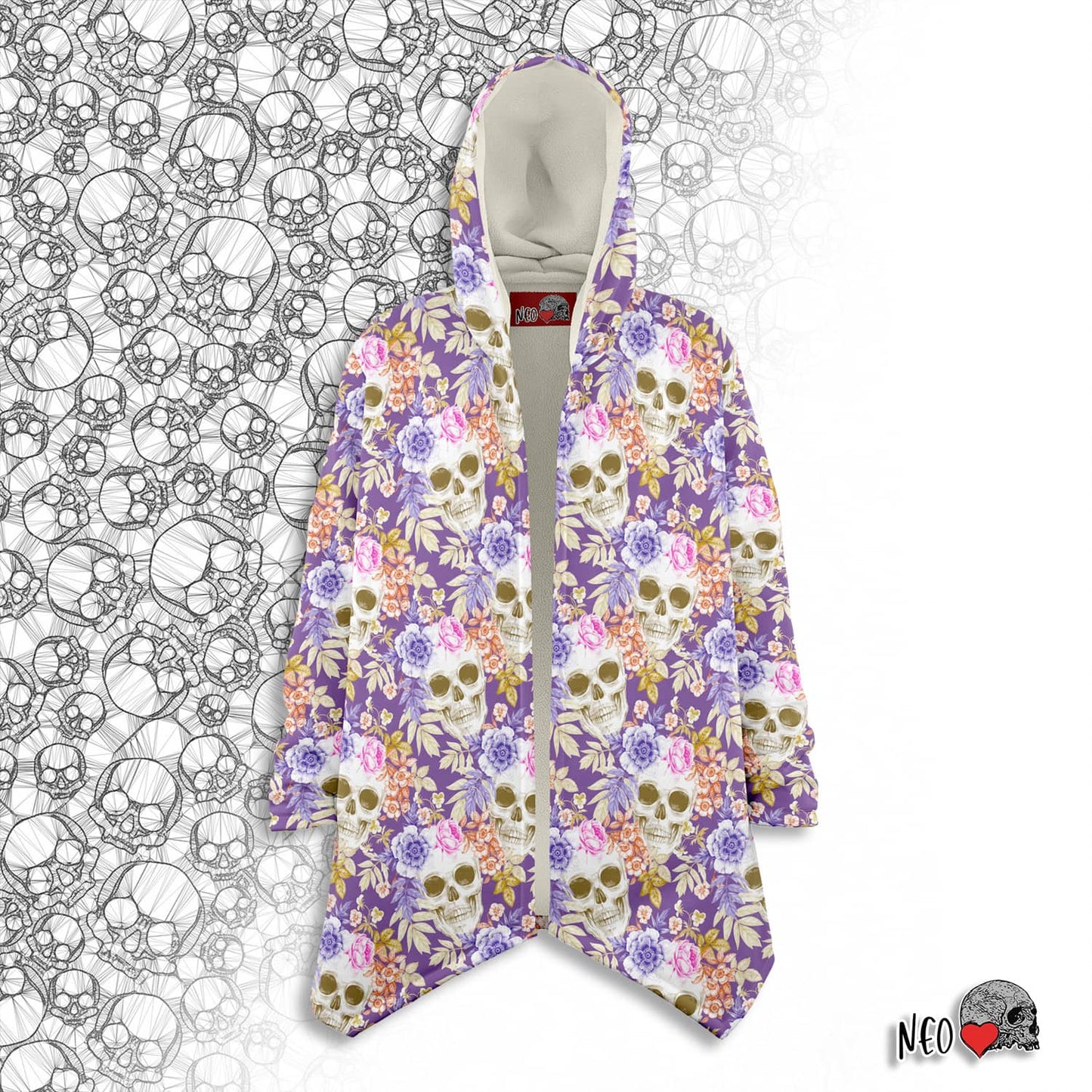 Gentle pastel goth hooded cloak wearable blanket - neoskull