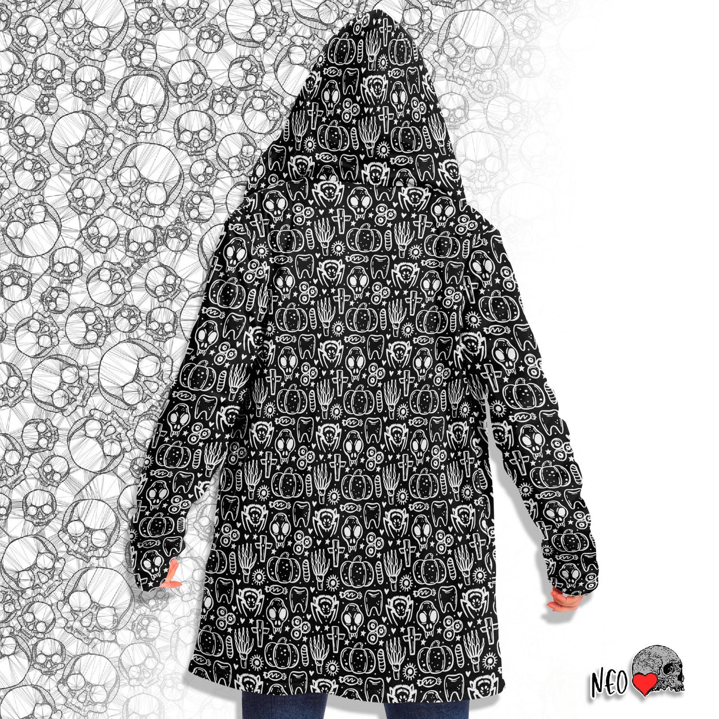 Dark art hooded cloak
