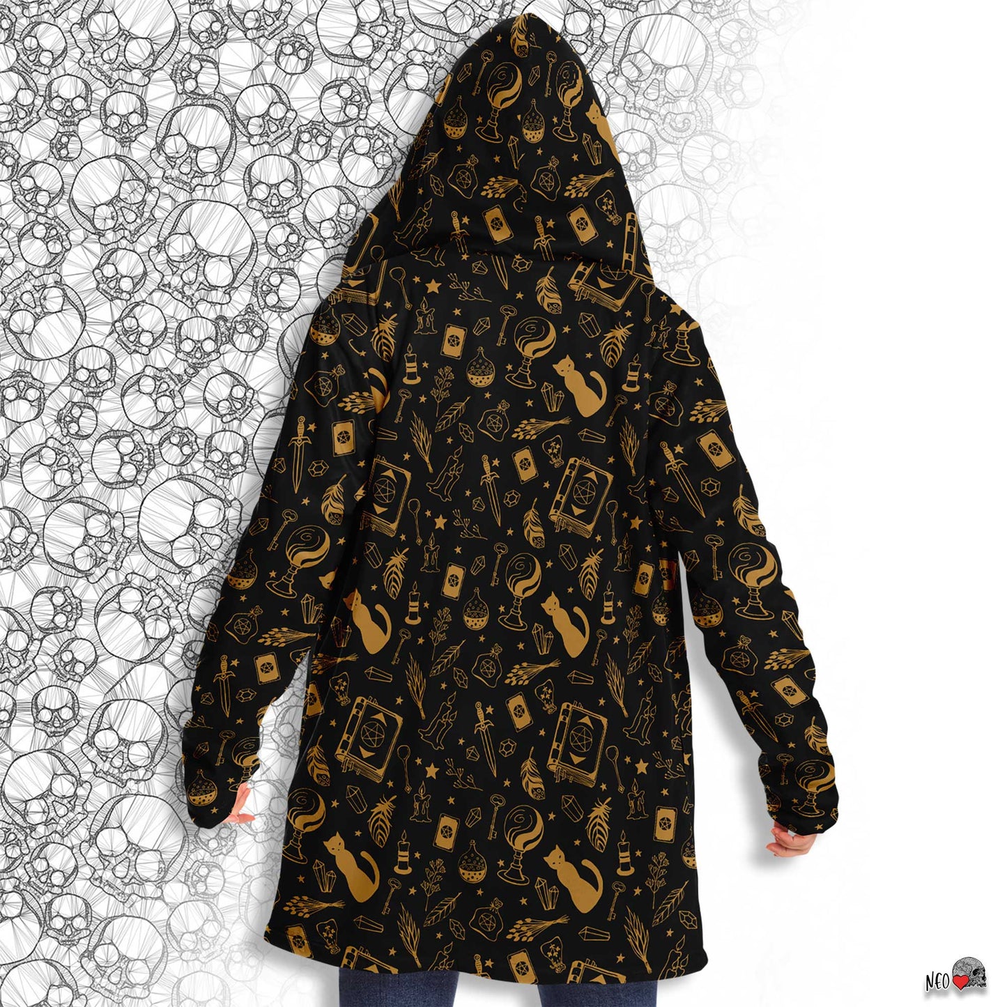 wiccan hooded coat - neoskull
