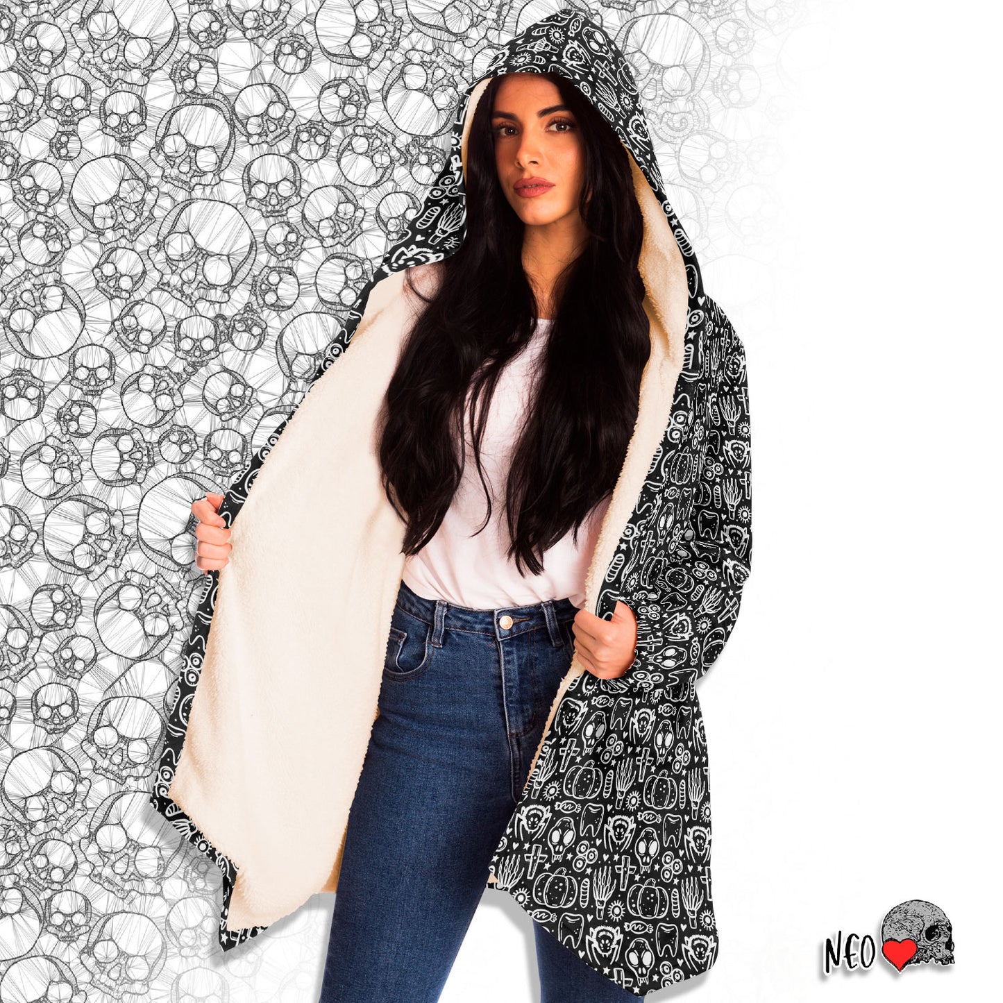 Dark art hooded cloak