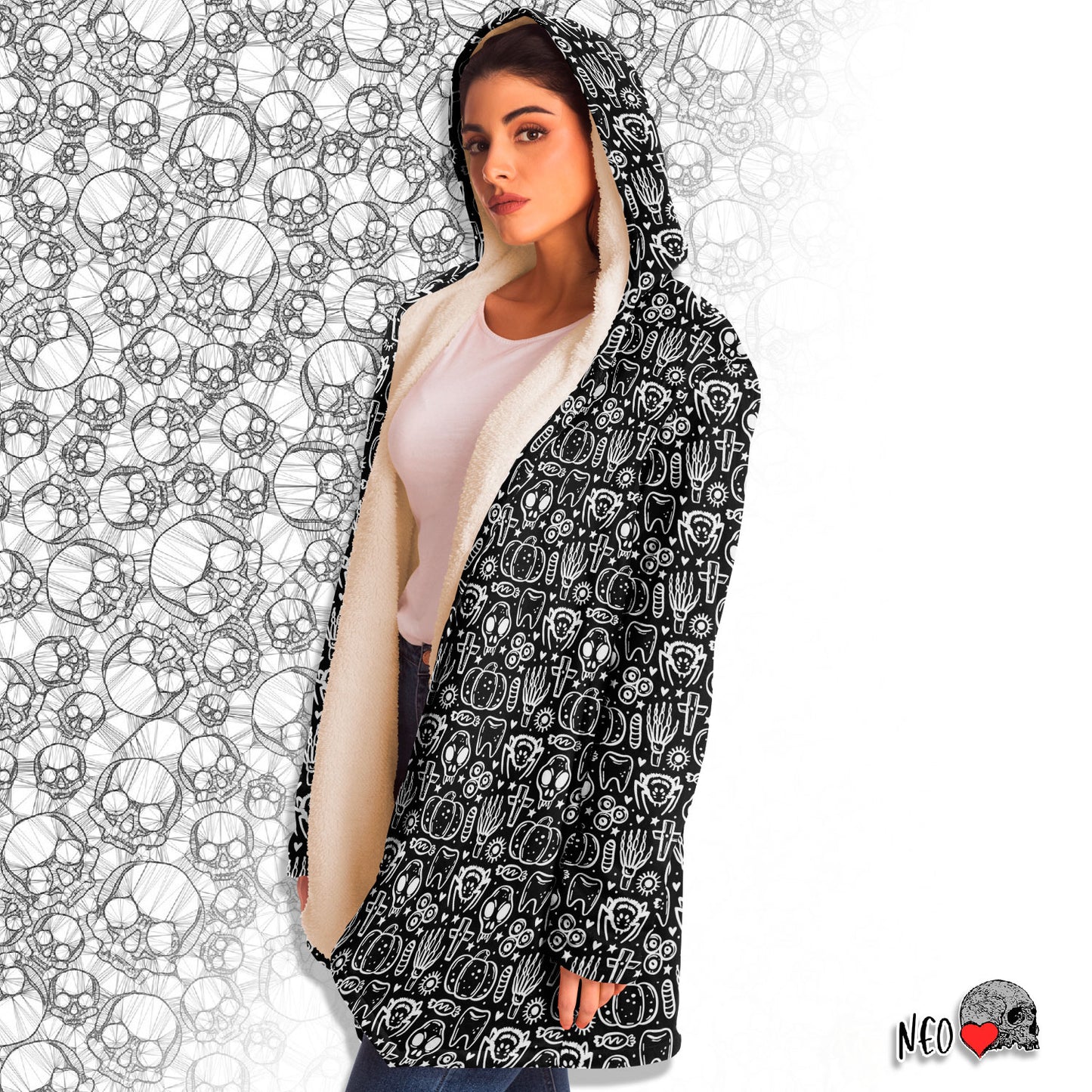 Dark art hooded cloak