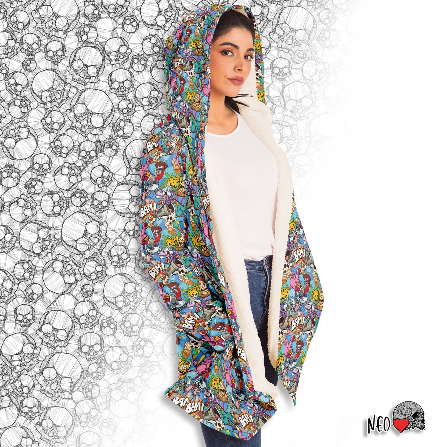 spooky art hooded cloak
