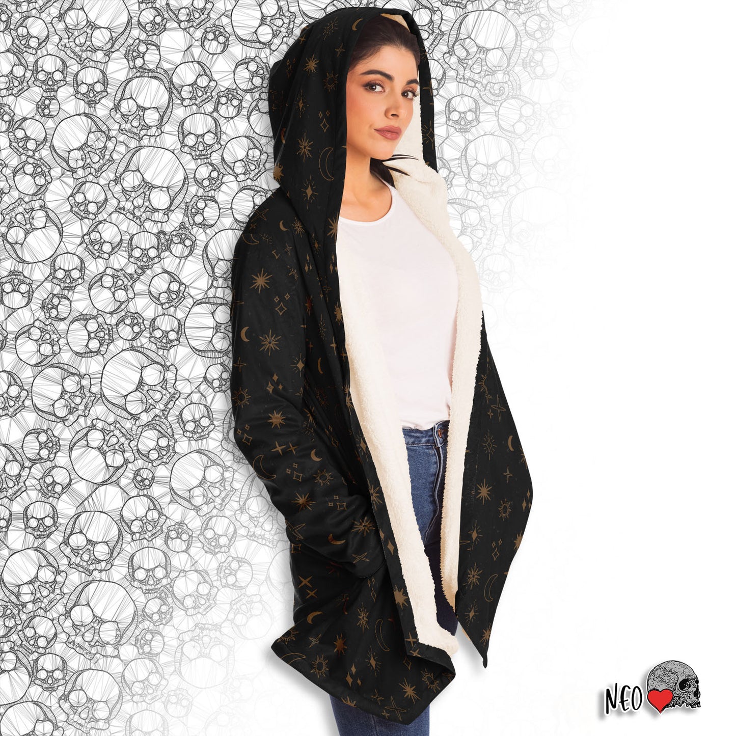 dark art cloak with hood - neoskull