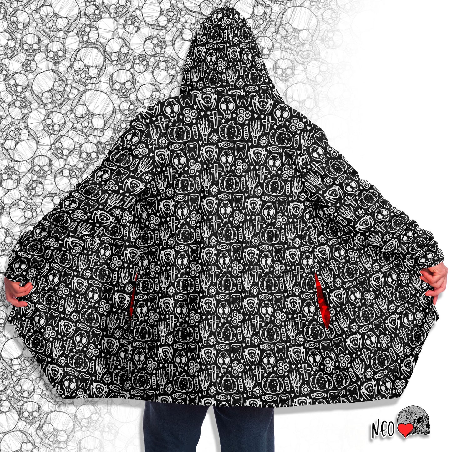 Dark art hooded cloak