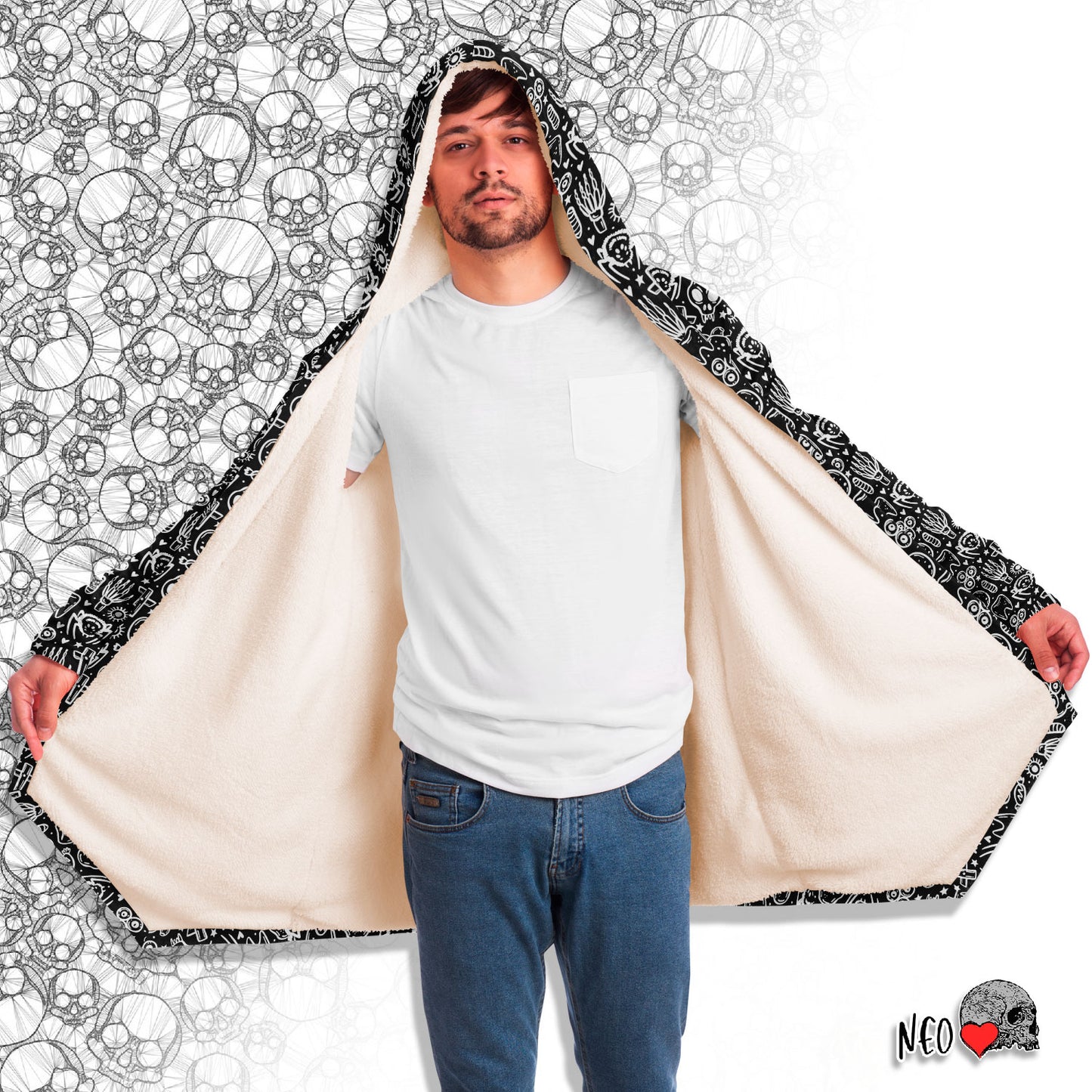 Dark art hooded cloak