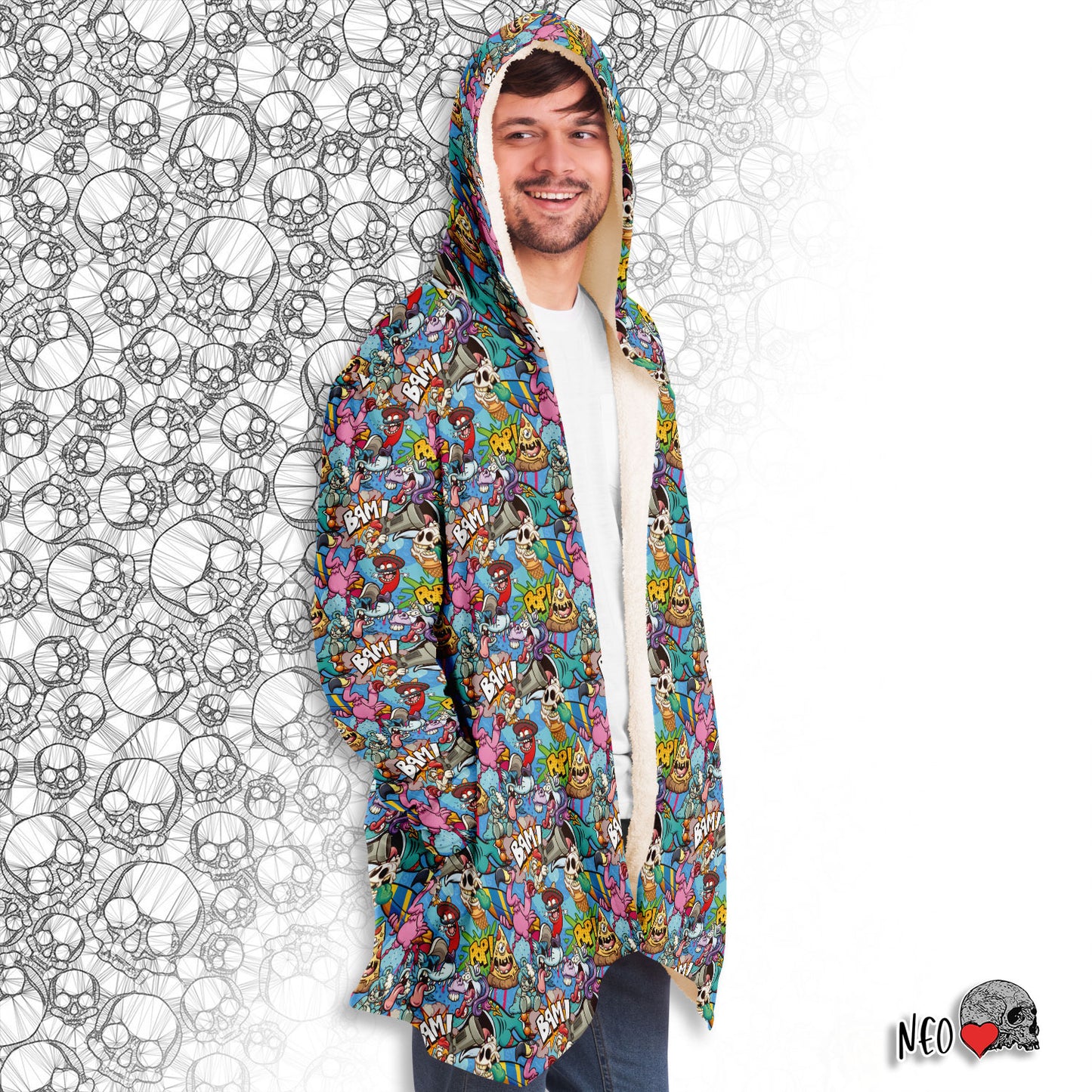 cartoon horror sherpa warm cloak
