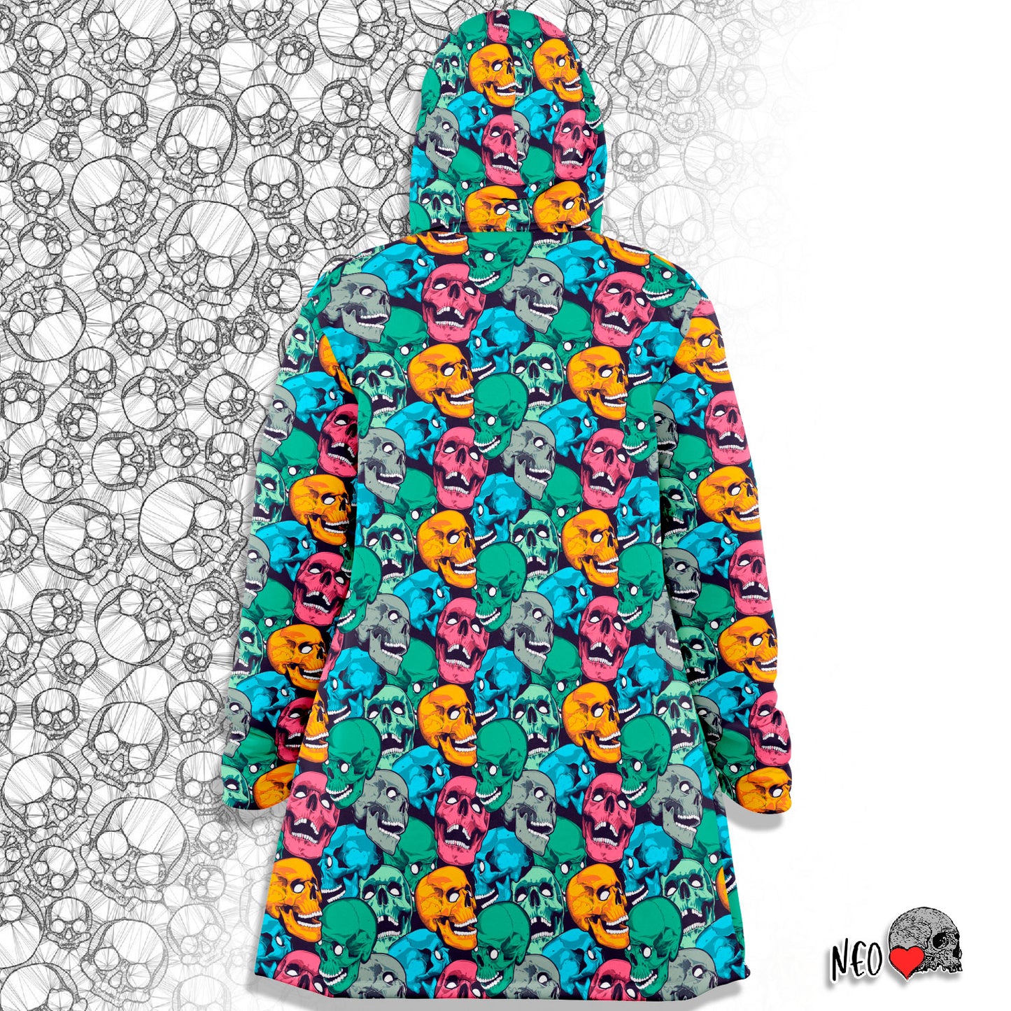 Skull Crowd Hooded Cloak