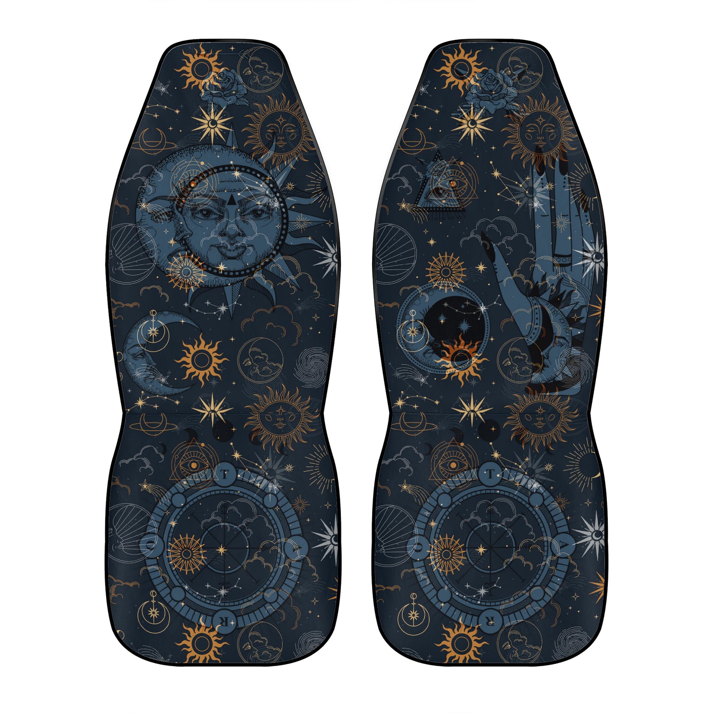Sun Moon Full Car Seat Cover Set - NeoSkull