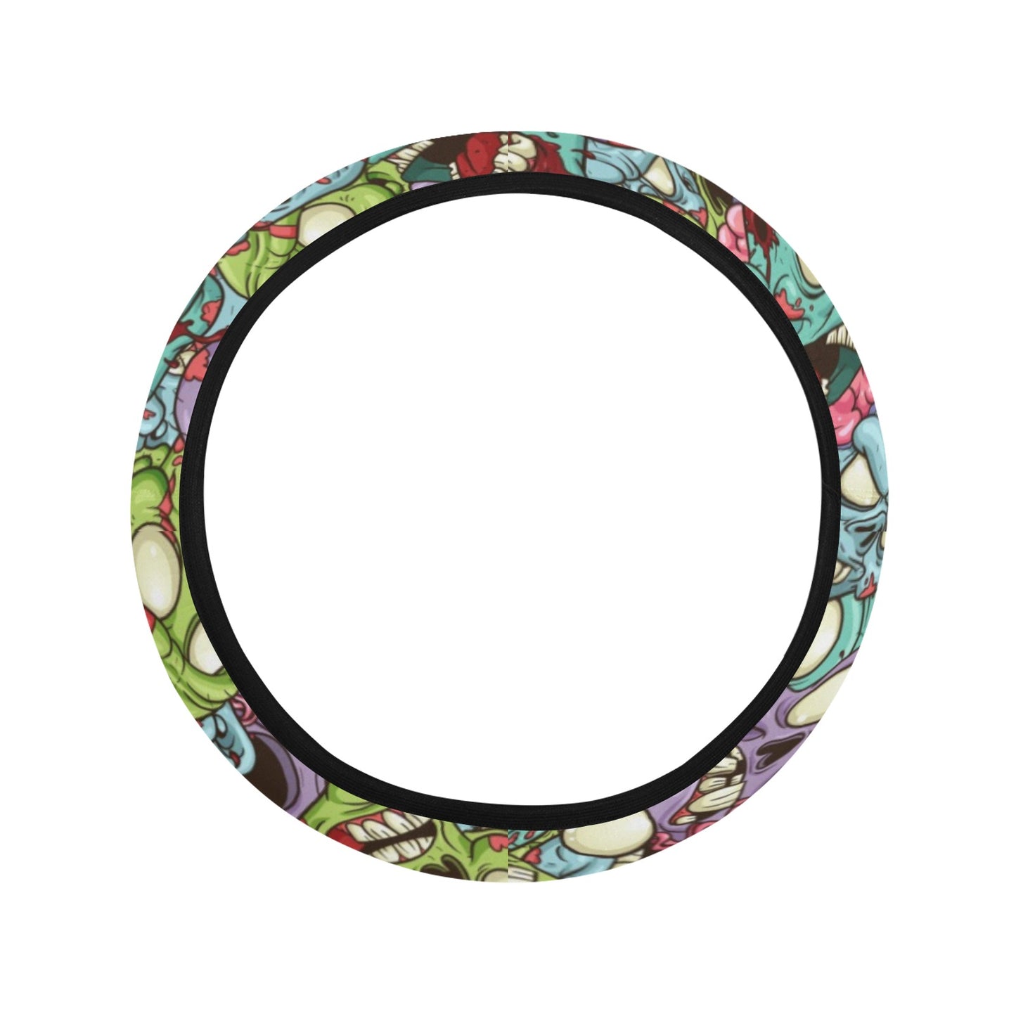 Zombie Horde Back weel Steering Wheel Cover with Elastic Edge