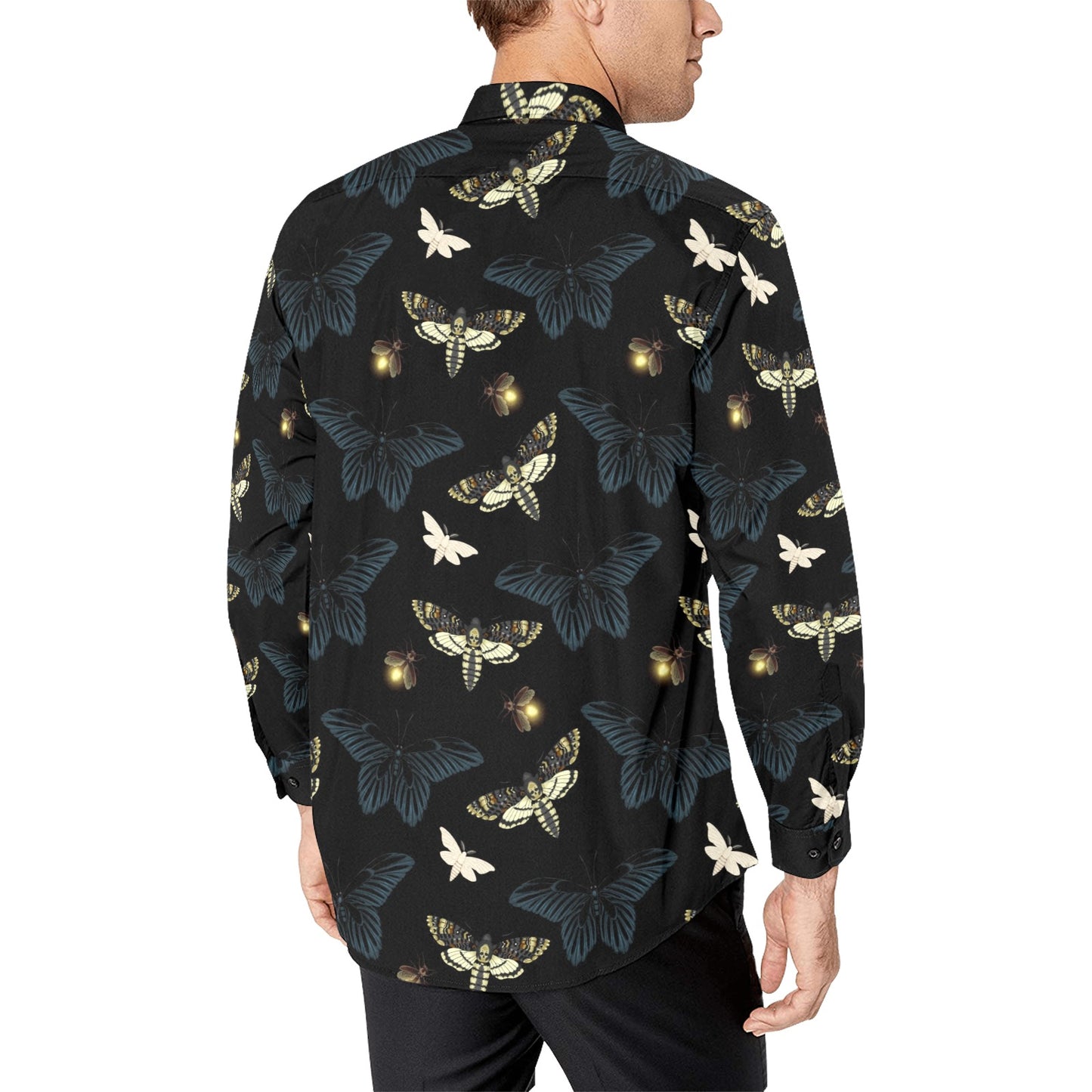 nocturnal dwellers Men's All Over Print Long Sleeve Shirt