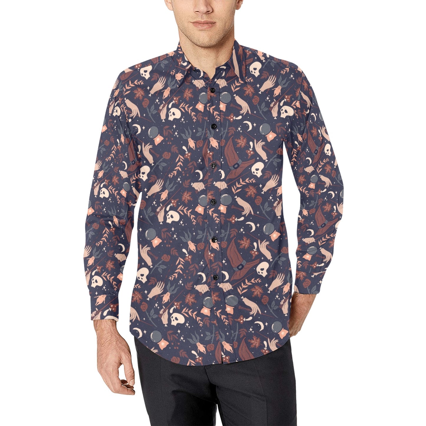 Brown Magic Men's All Over Print Long Sleeve Shirt