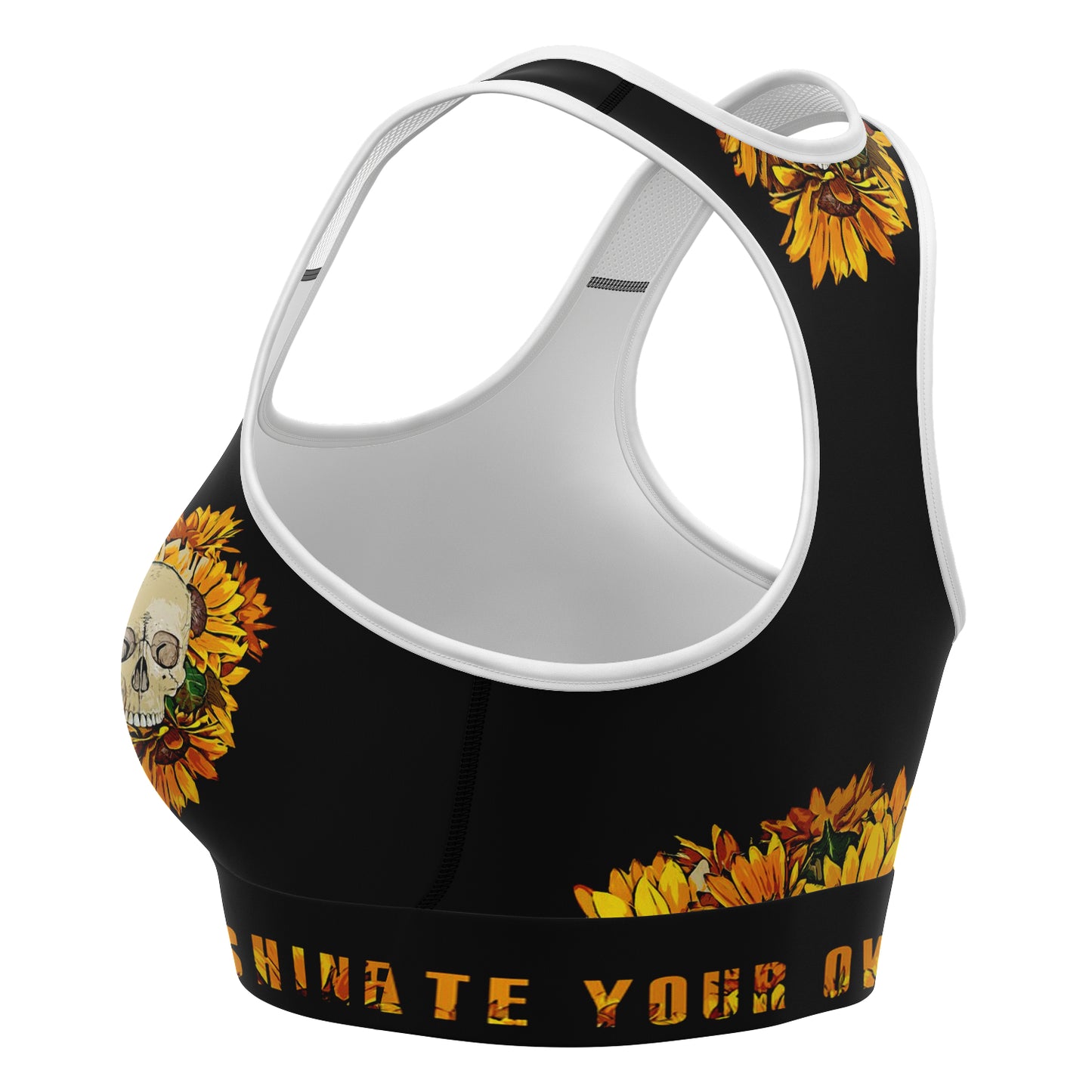 Sunflower Skull Sports Bra - NeoSkull