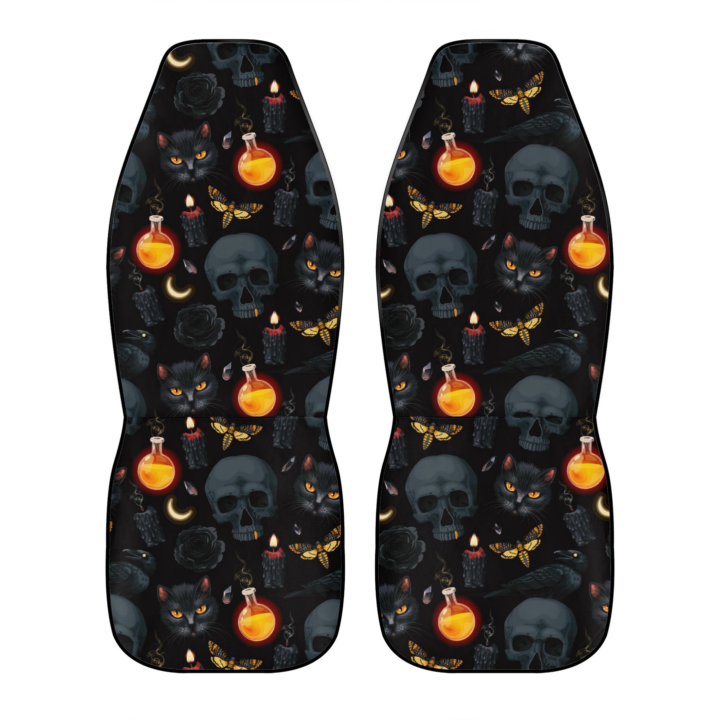 Black Magic Full Car Seat Cover Set - NeoSkull