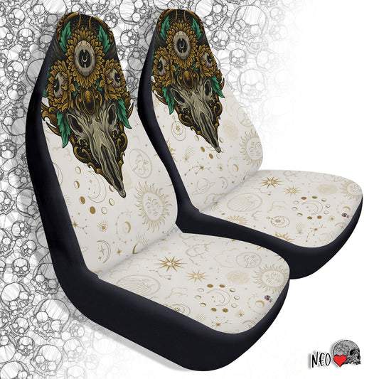 Sunflowers and Deer skull Car Seat Covers