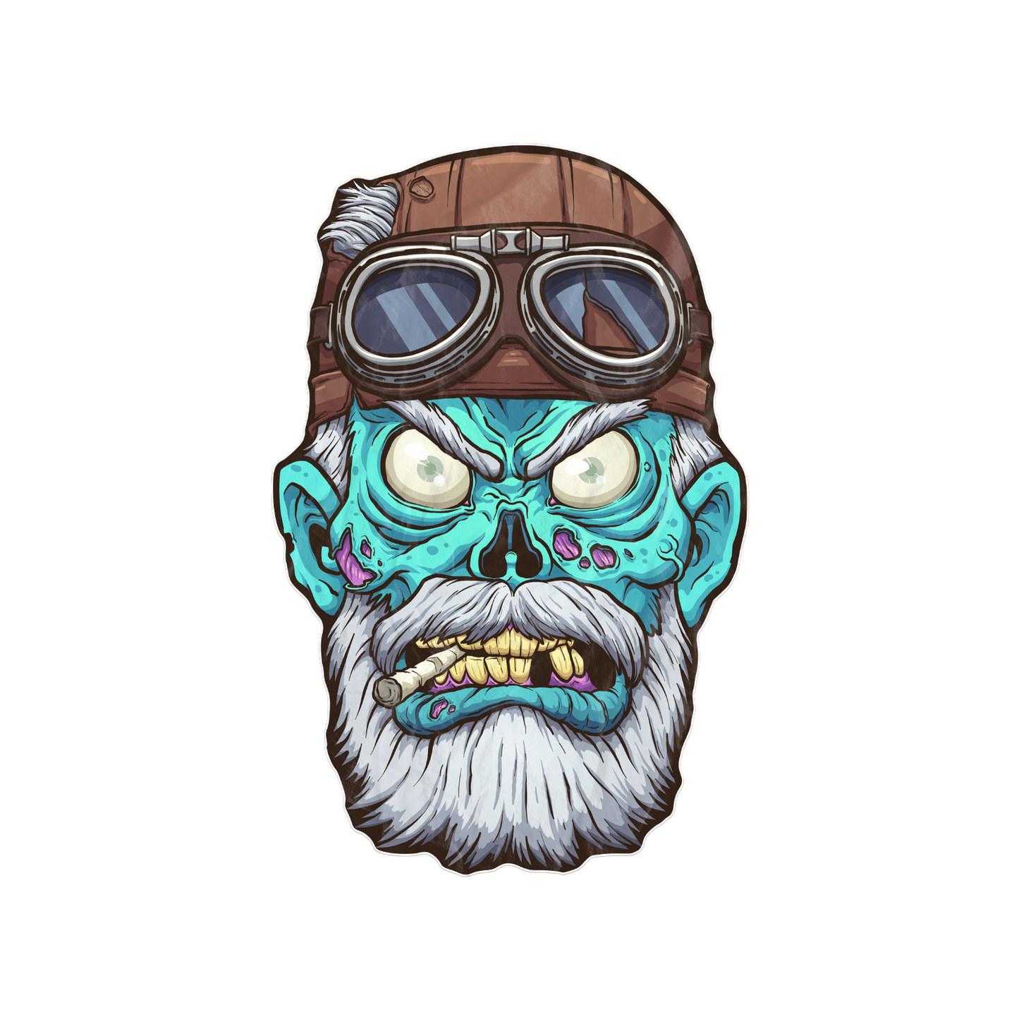 Zombie Biker shaped towel - NeoSkull