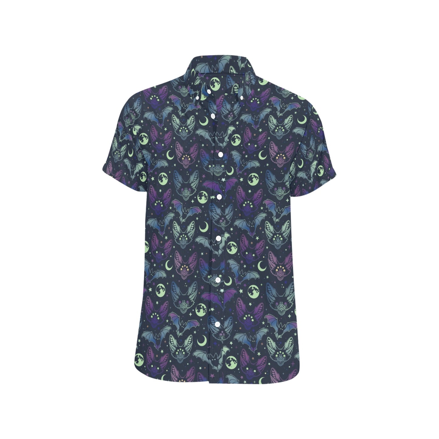 Creepy Bats Short Sleeve Button-down Shirt
