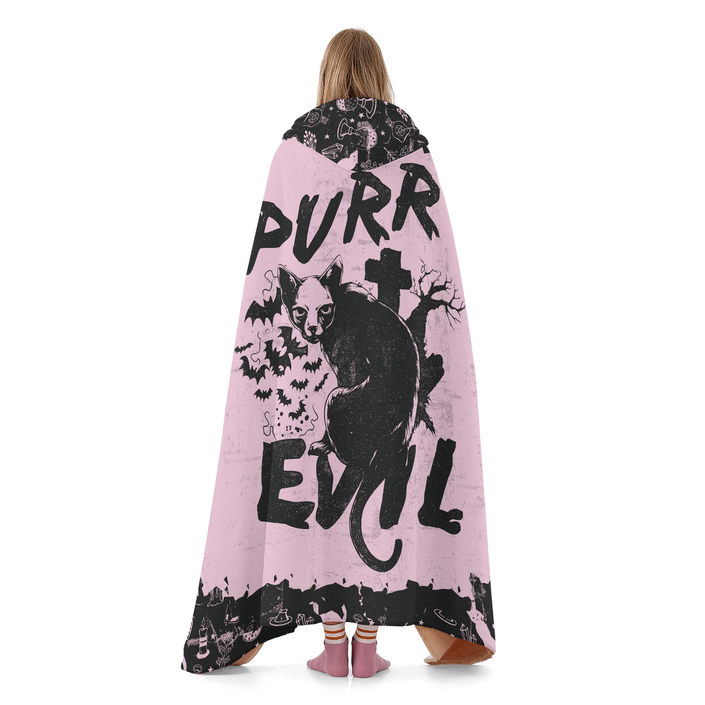 Purr Evil Hooded Blanket
